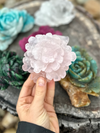 Crystal Rose Carving - Rose Quartz