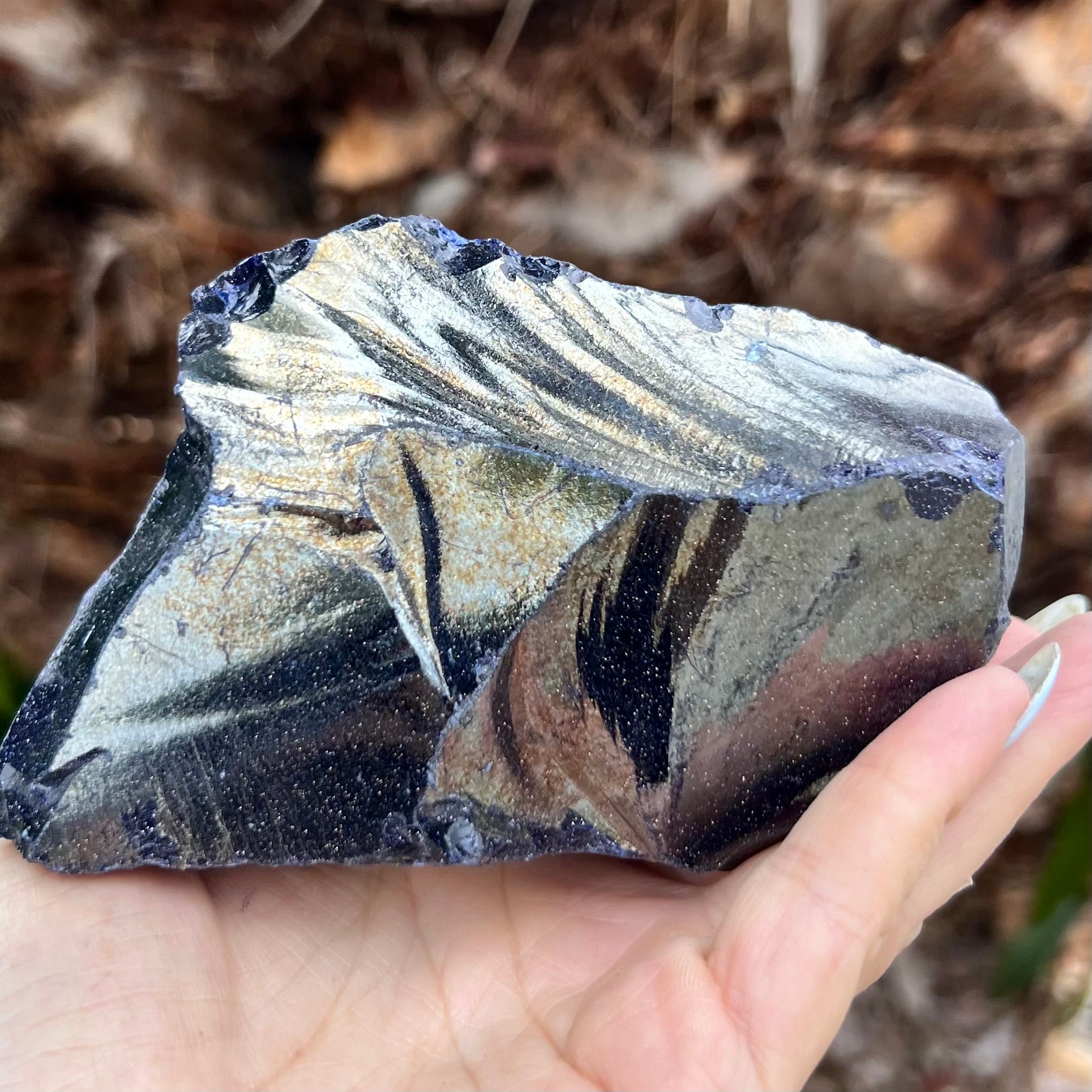 Blue GoldStone Chunk (1)