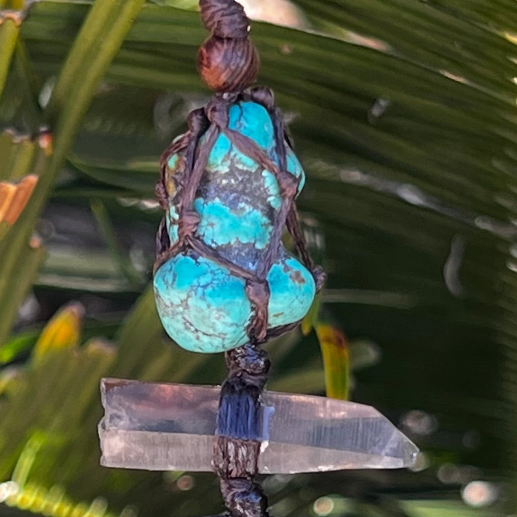 Muse Medicine ~ Chrysoprase, Smokey Quartz & Tibetan Turquoise ~ Heart Grounding Talisman