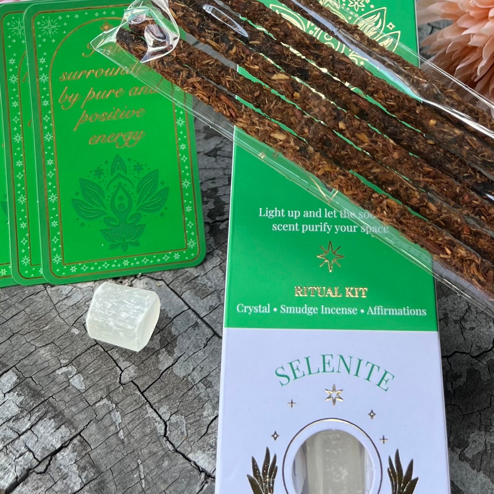 Affirmation of Purity ~ selenite Incense Kit