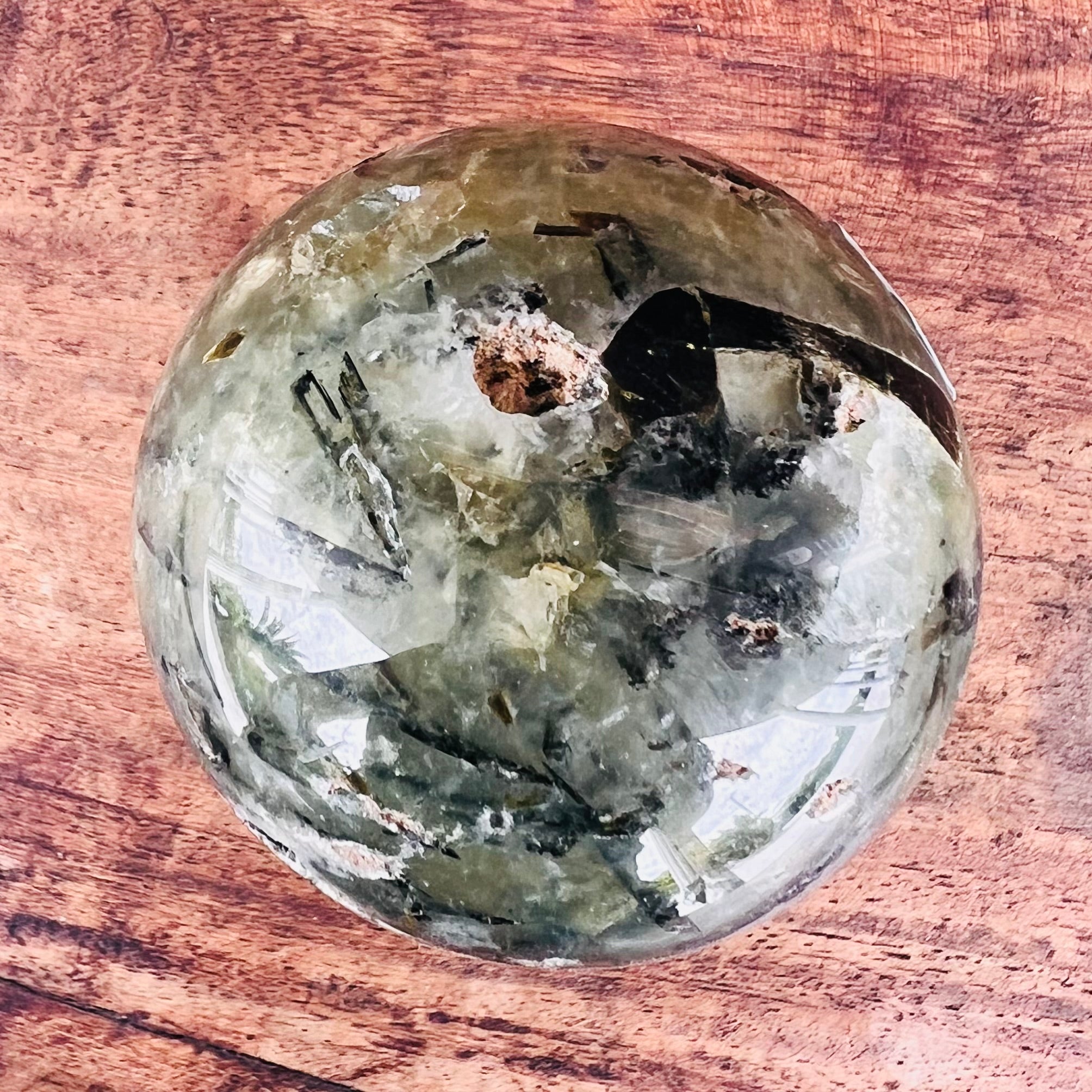 Prehnite Protection Sphere