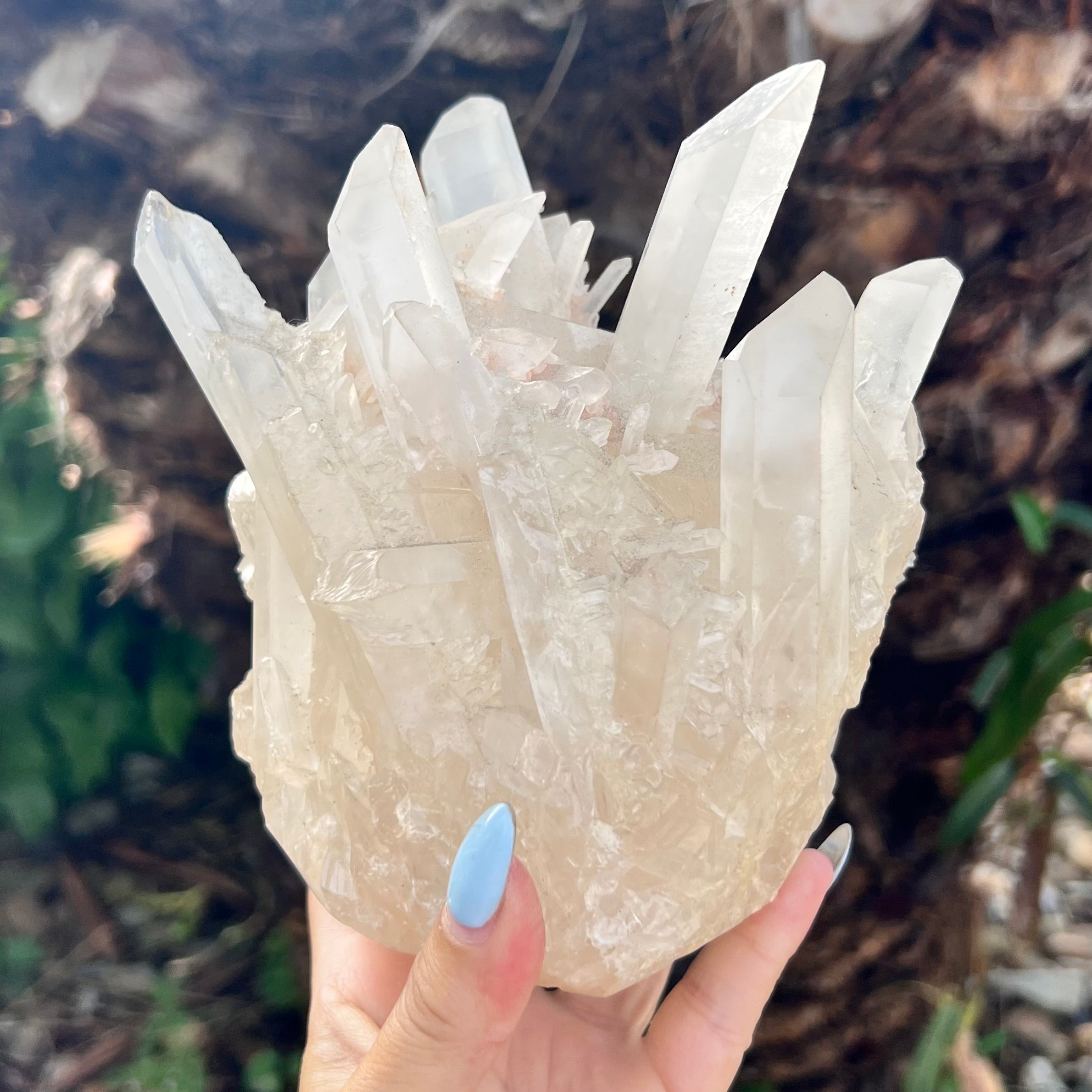 Raw Clear Quartz Natural Cluster of Points