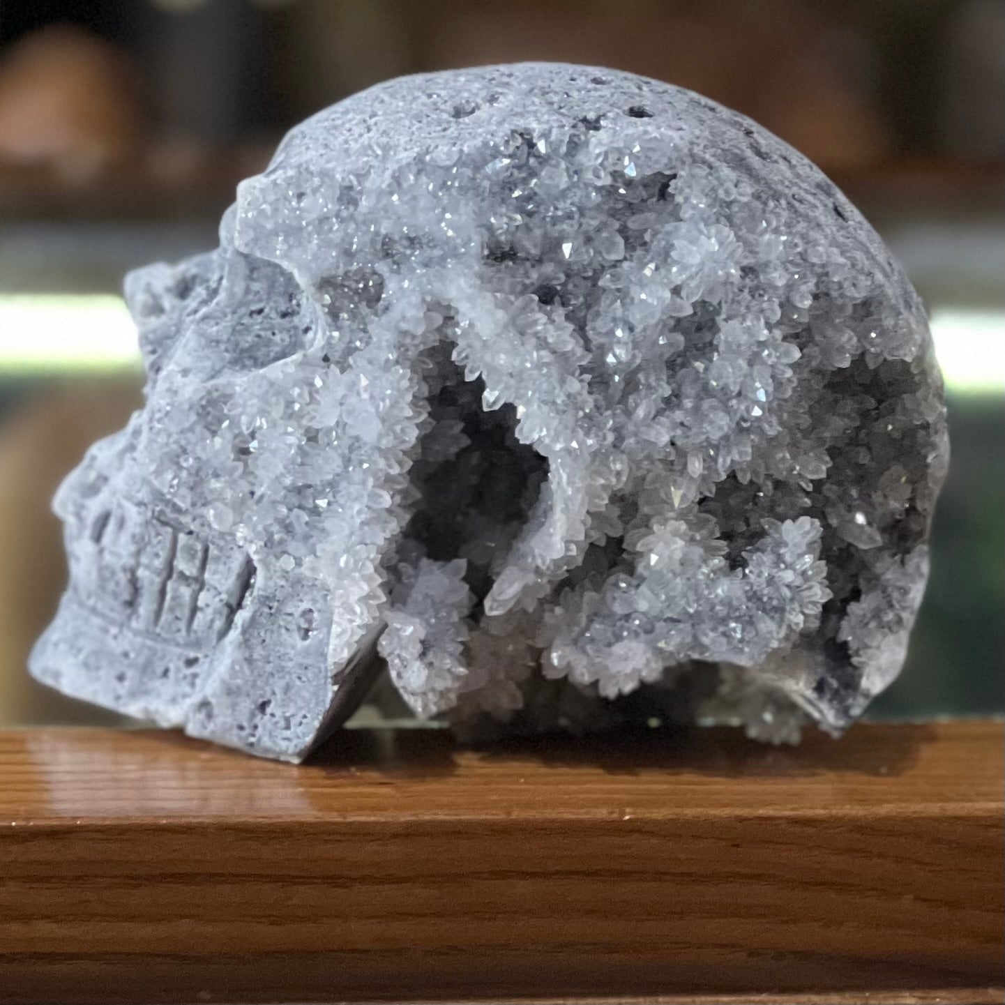 Sphalerite Geode Drusy Skull