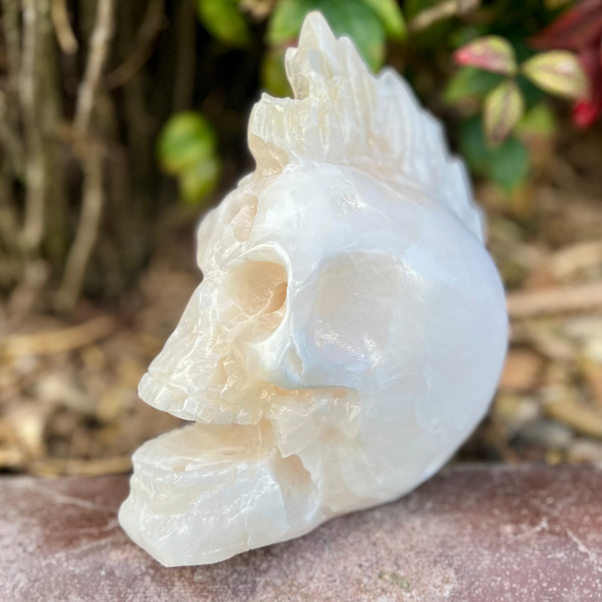 Large Crystal Skull Carving