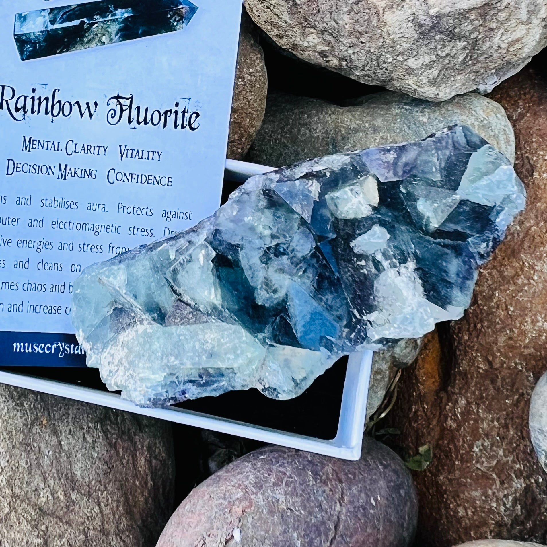 Raw Rainbow Fluorite Specimen