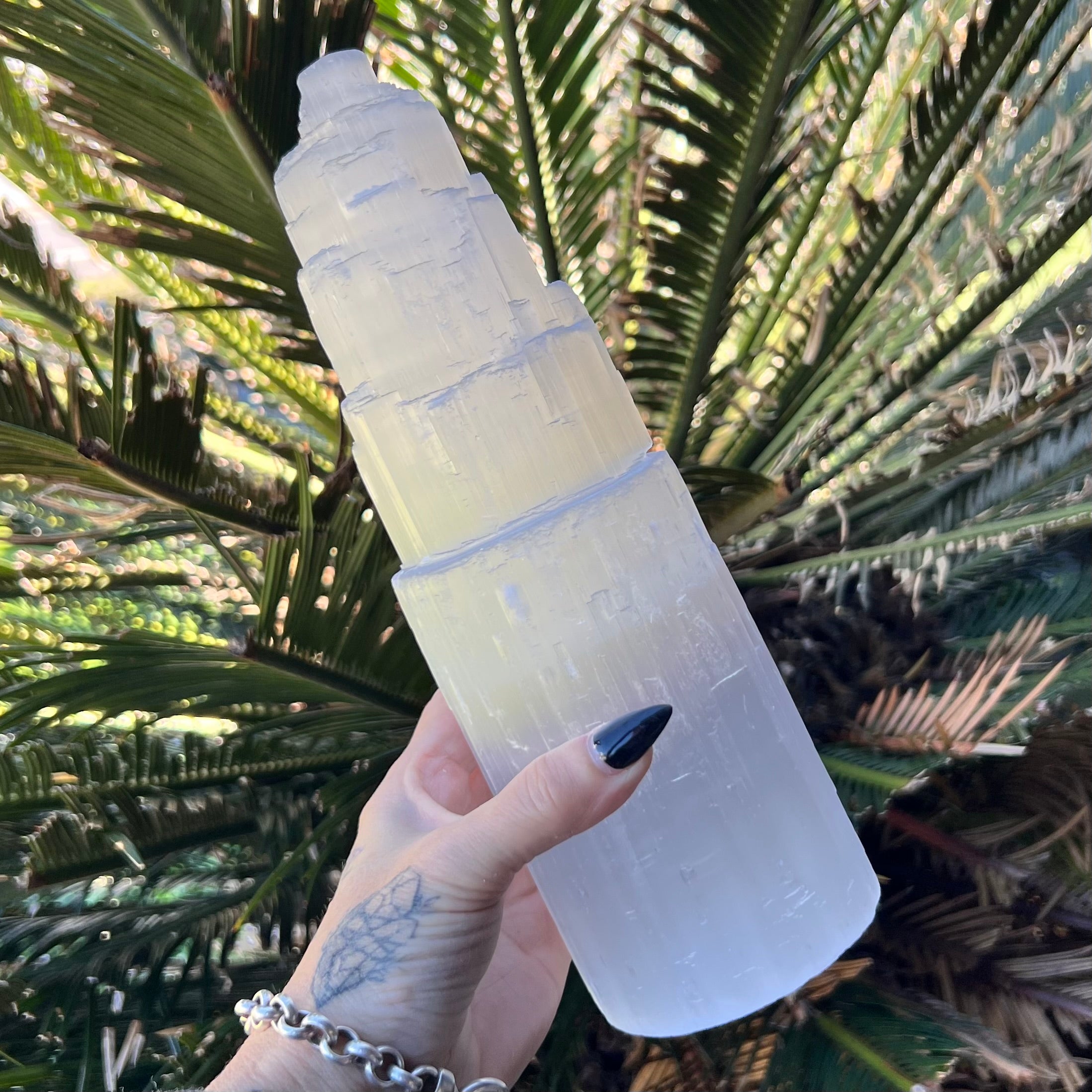 Selenite Cleansing & Charging Lamp ~ Tower Medium