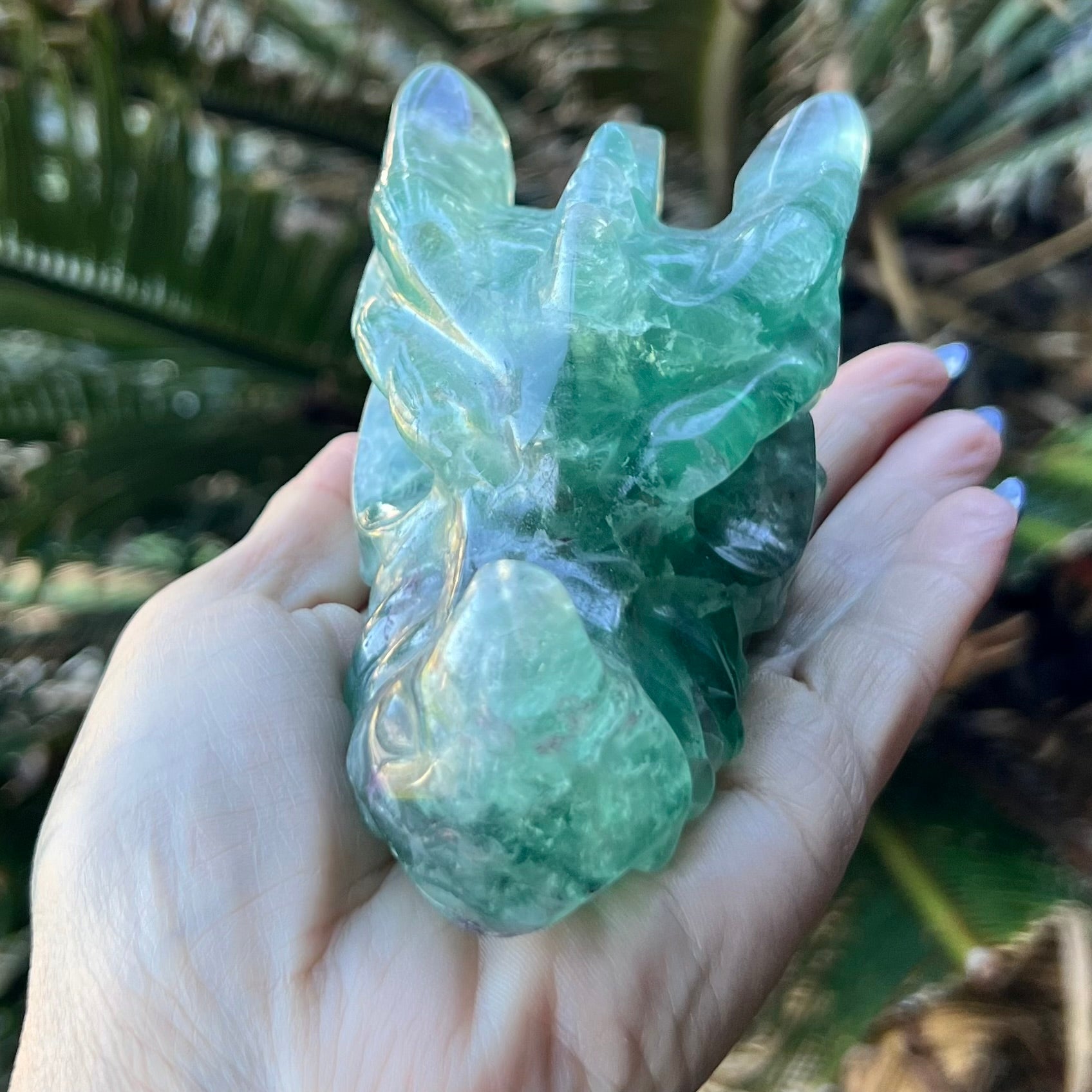 Green Fluorite Dragon Head