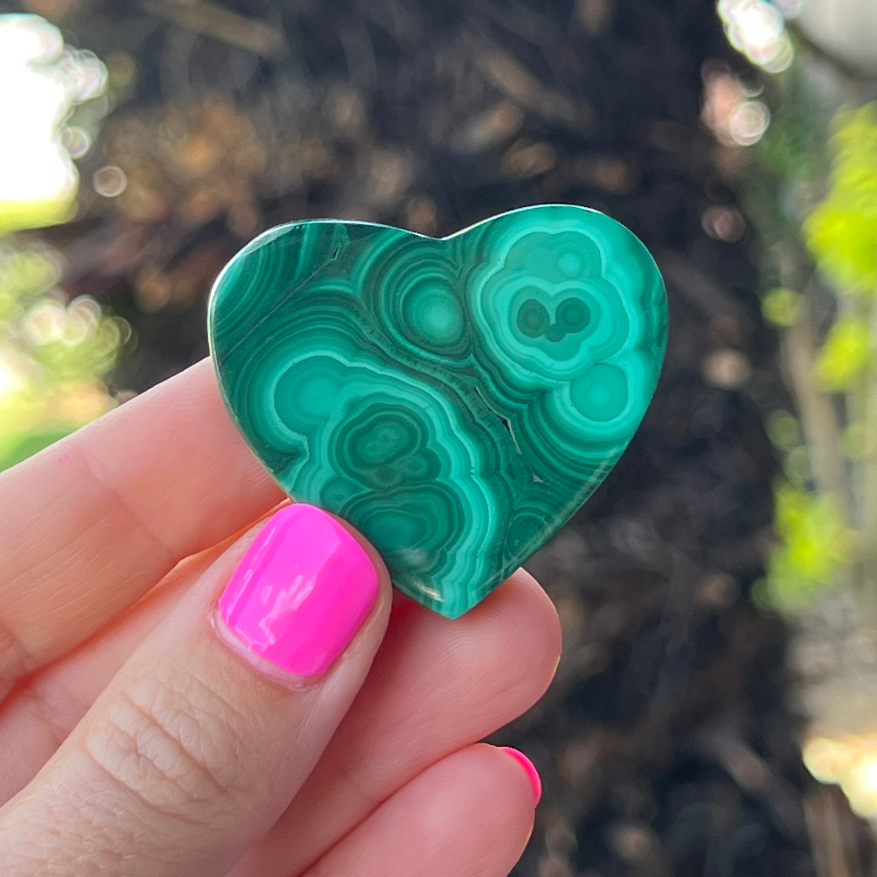 Malachite Heart Carving