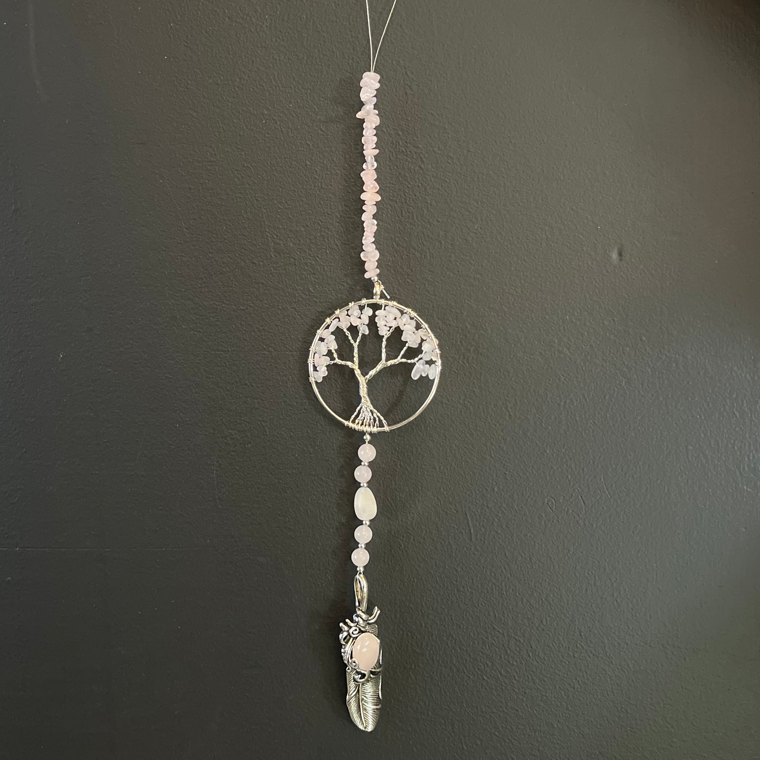 Tree of Life Hanger ~ Rose Quartz