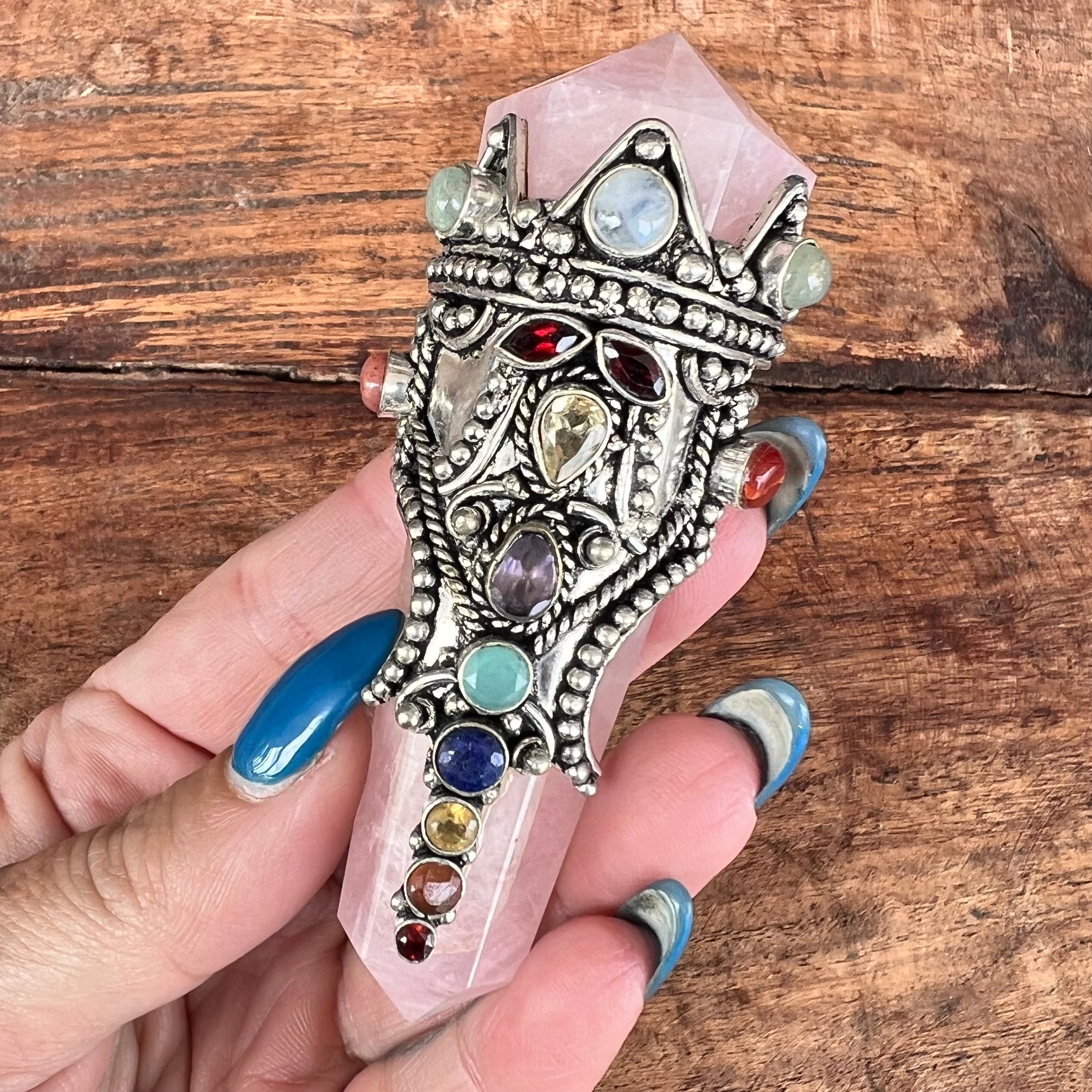 Super Wand ~ Embellished Rose Quartz