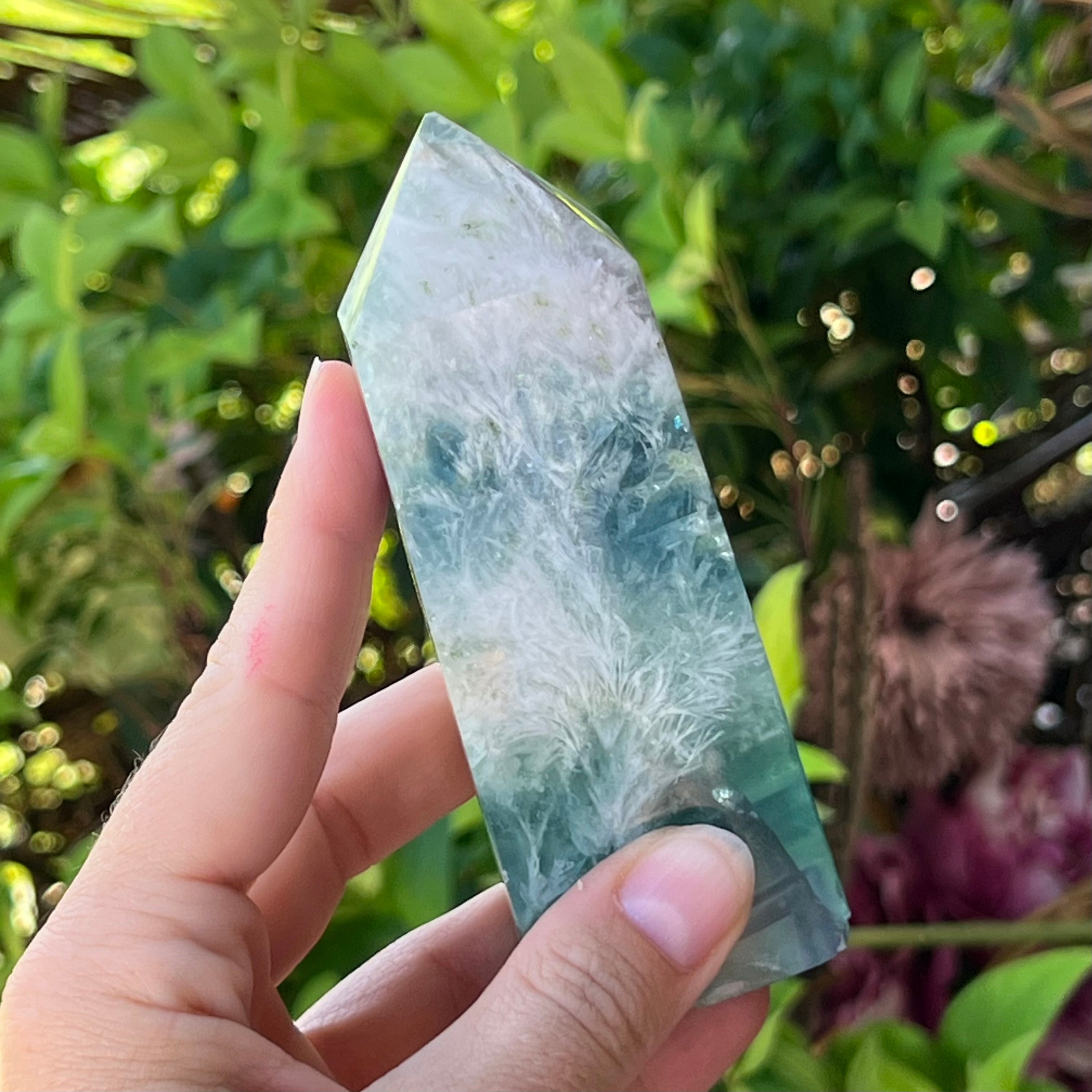 Green Snowflake Fluorite Generator Point