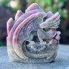 Pink Tourmaline Dragon Carving