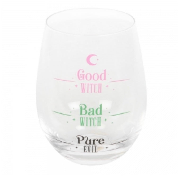 Good Witch, Bad Witch, Pure Evil ~ Stemless Glass