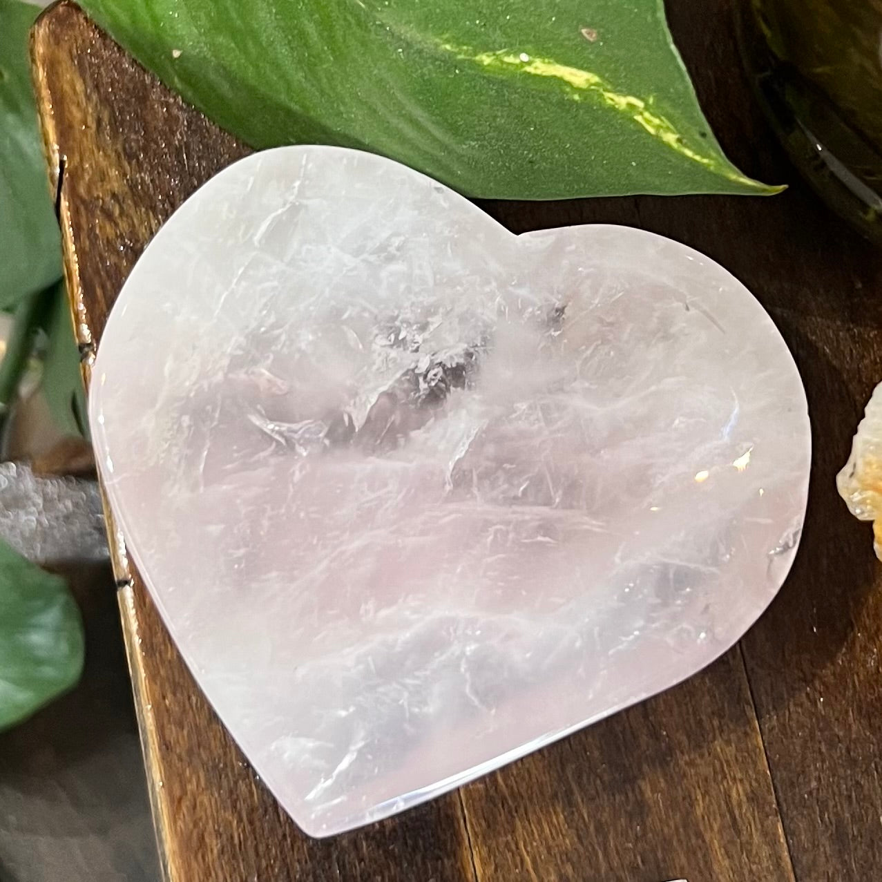 Rose Quartz Heart Trinket Bowl