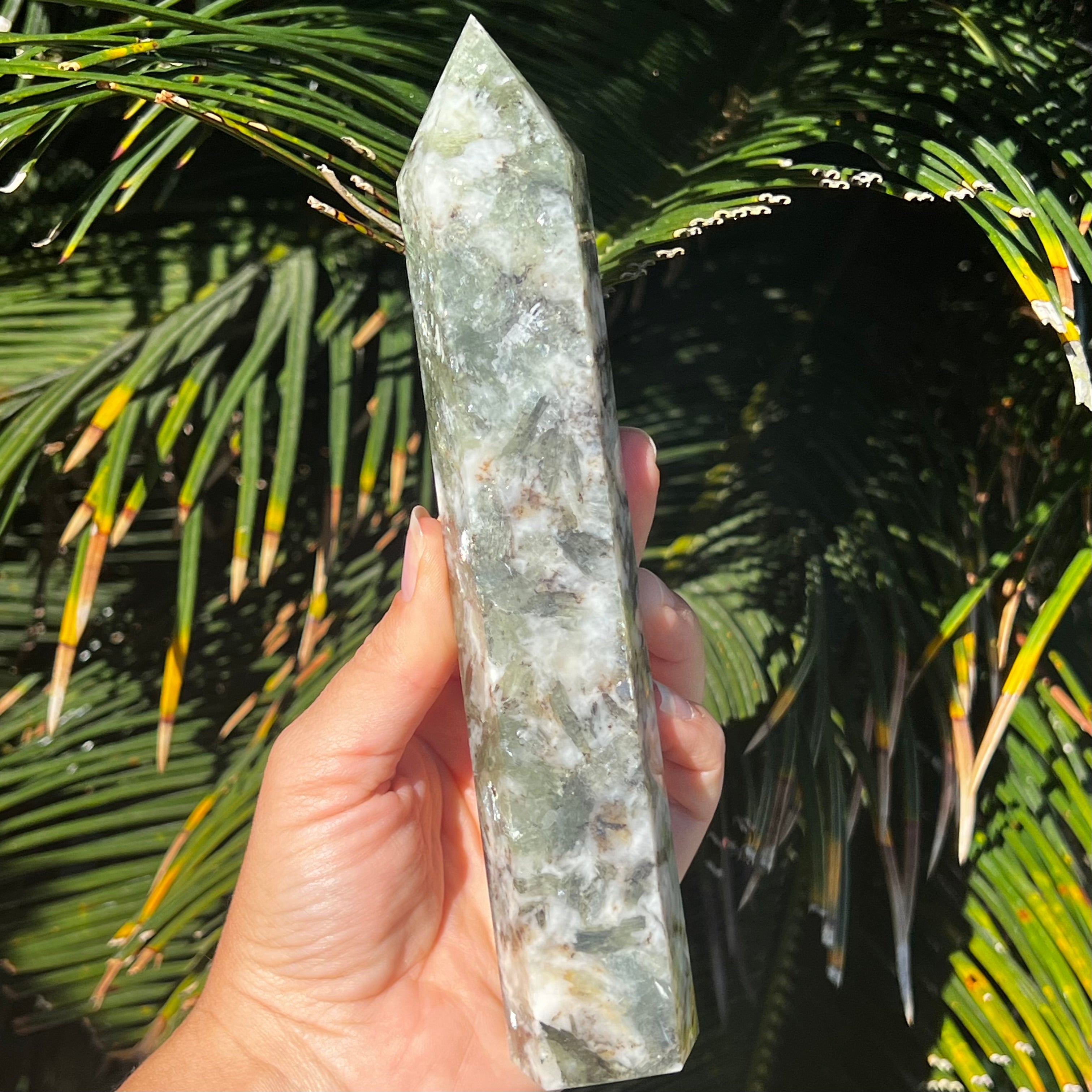 Mica and Prehnite Tower