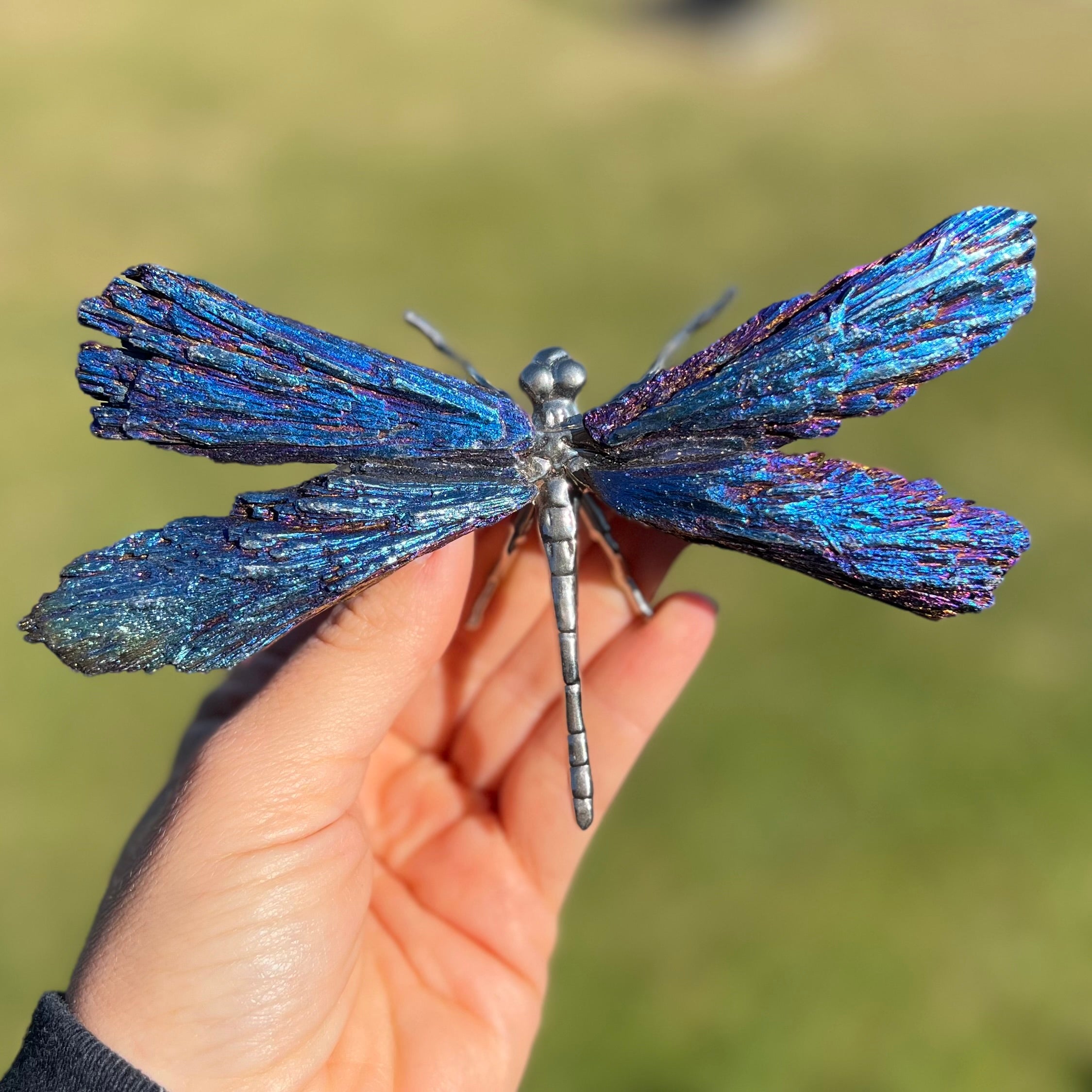 Dragon Fly ~ Blue Kyanite Electroplate