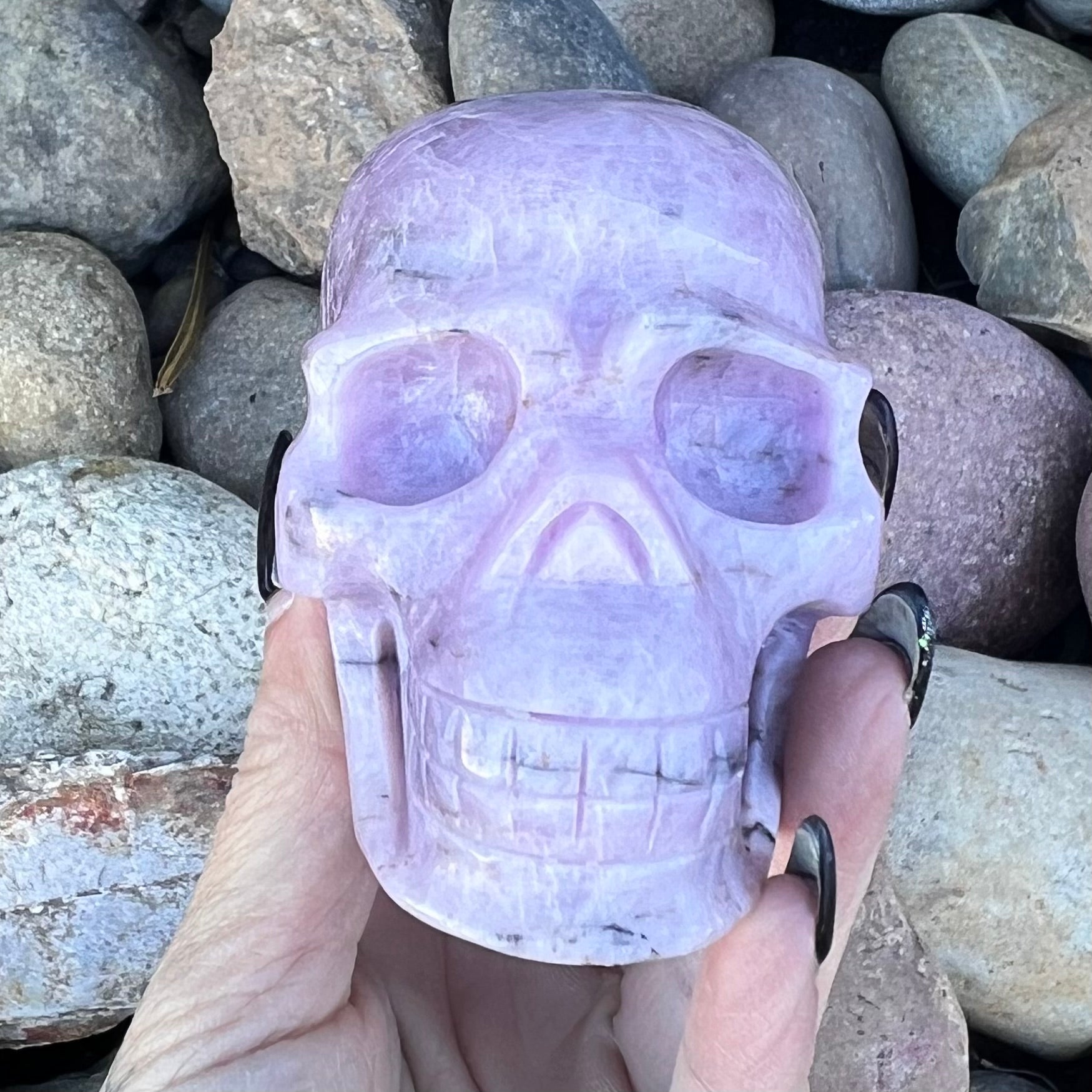 Kunzite Skull ~ Specialty Crystal Carving