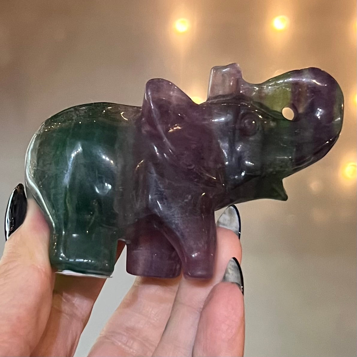 Rainbow Fluorite Elephant