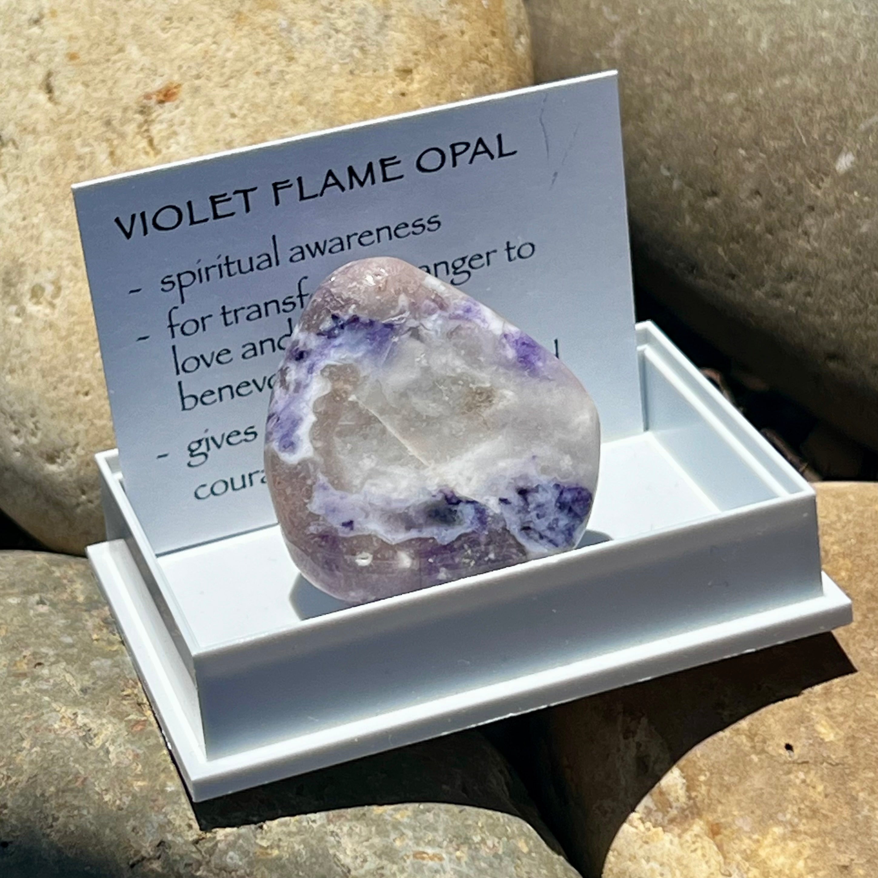 Violet Flame Opal ~ Specialty Boxed Crystal