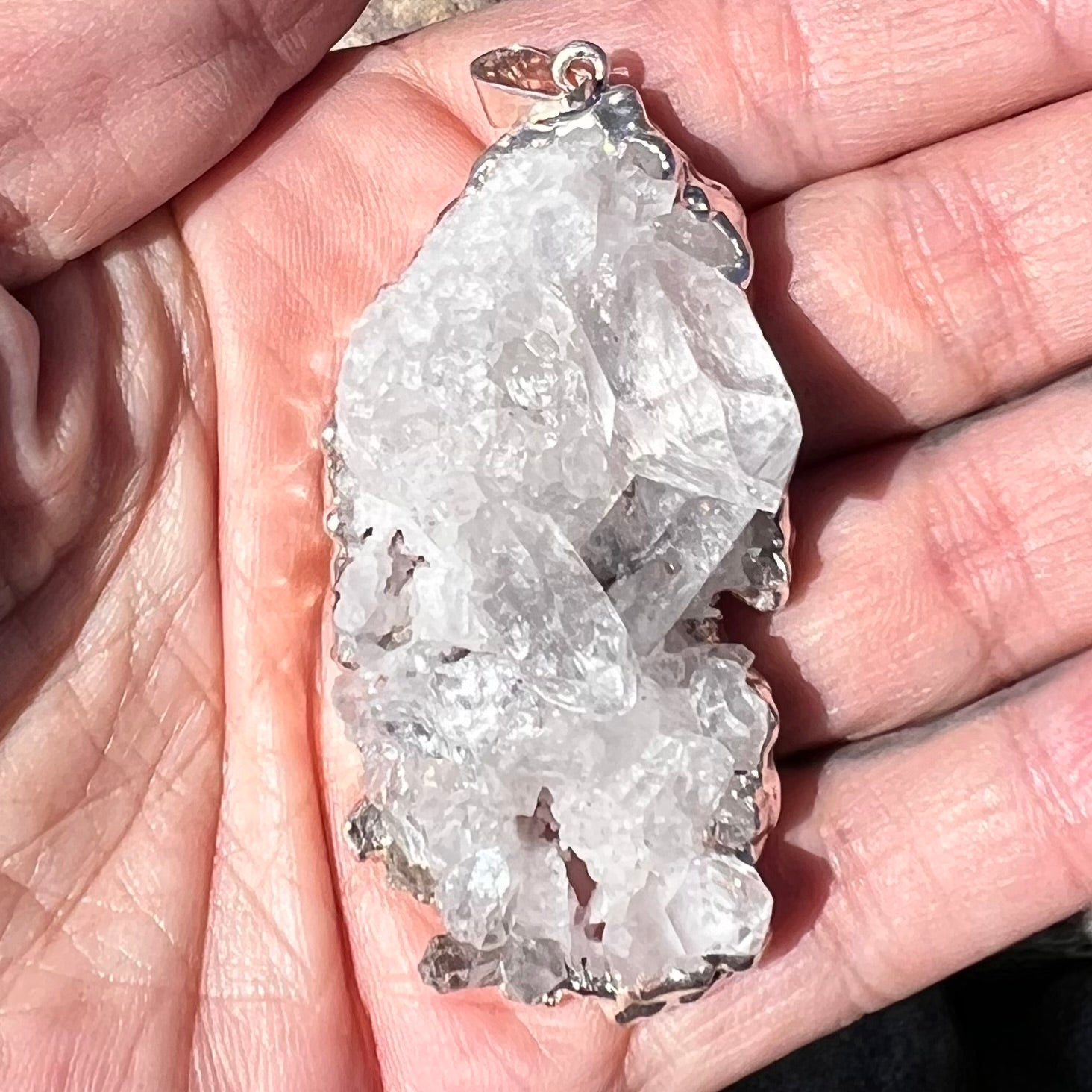 Clear Quartz Cluster Pendant