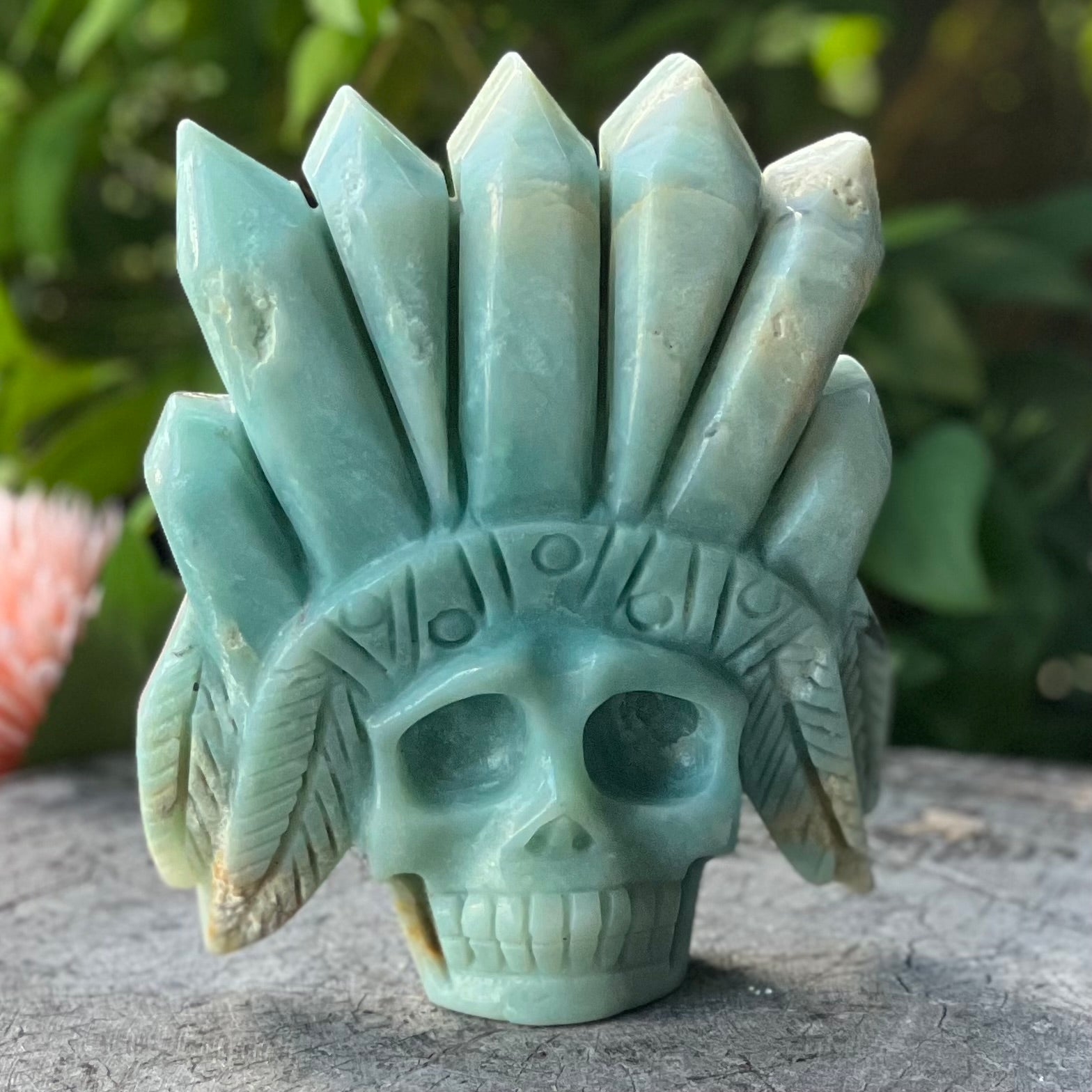Indian Scull ~ Blue Aragonite