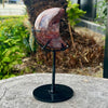 Fire Quartz ~ Crescent Moon on Stand