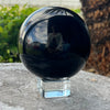 Black Obsidian Sphere & Stand