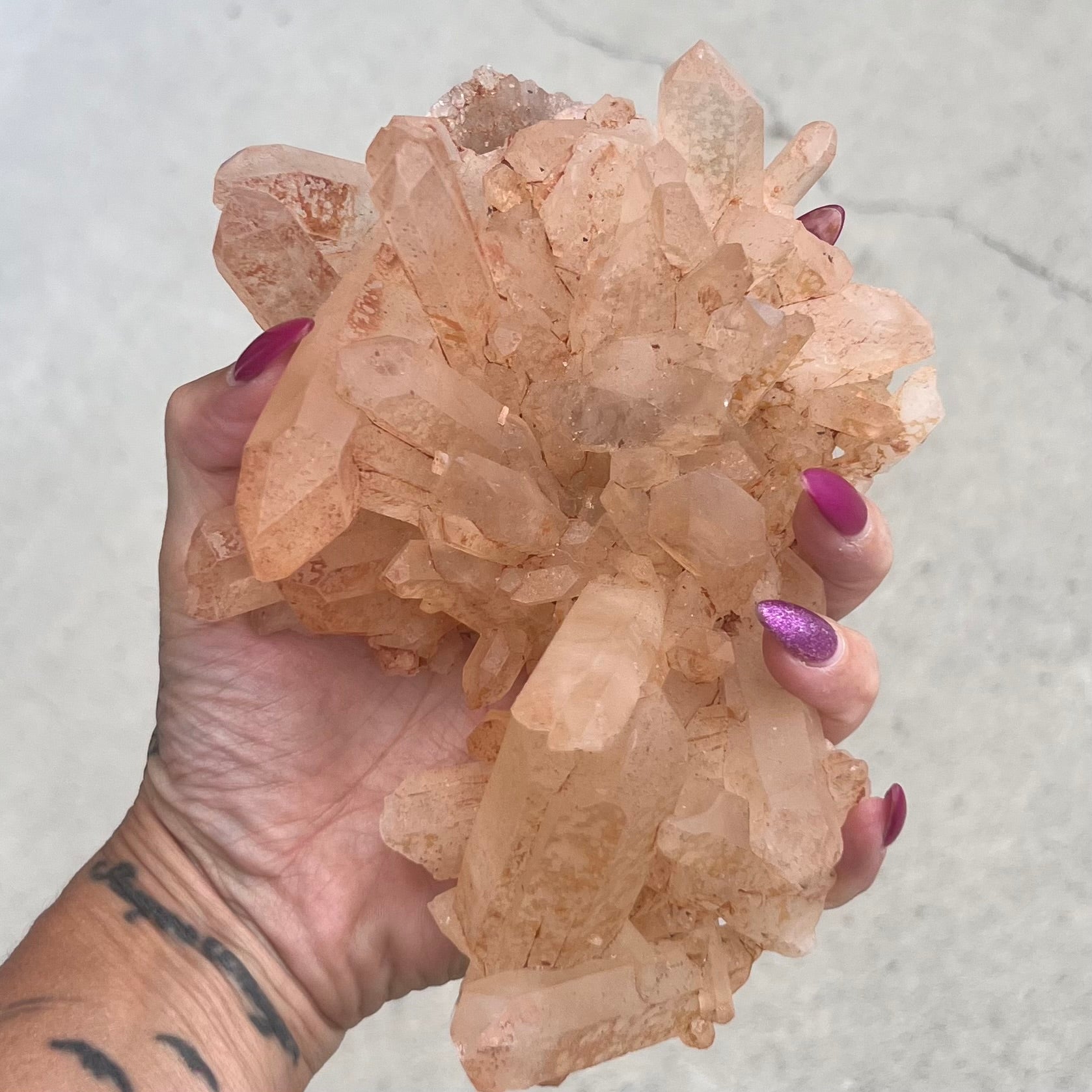 Tangerine Quartz Natural Raw Cluster