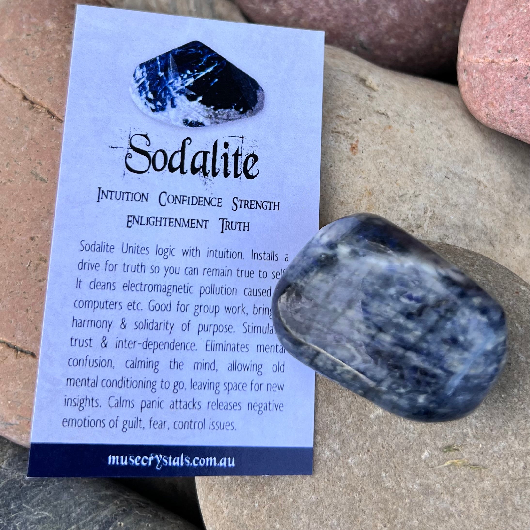 Self Expression ~ Sodalite Palm Stone
