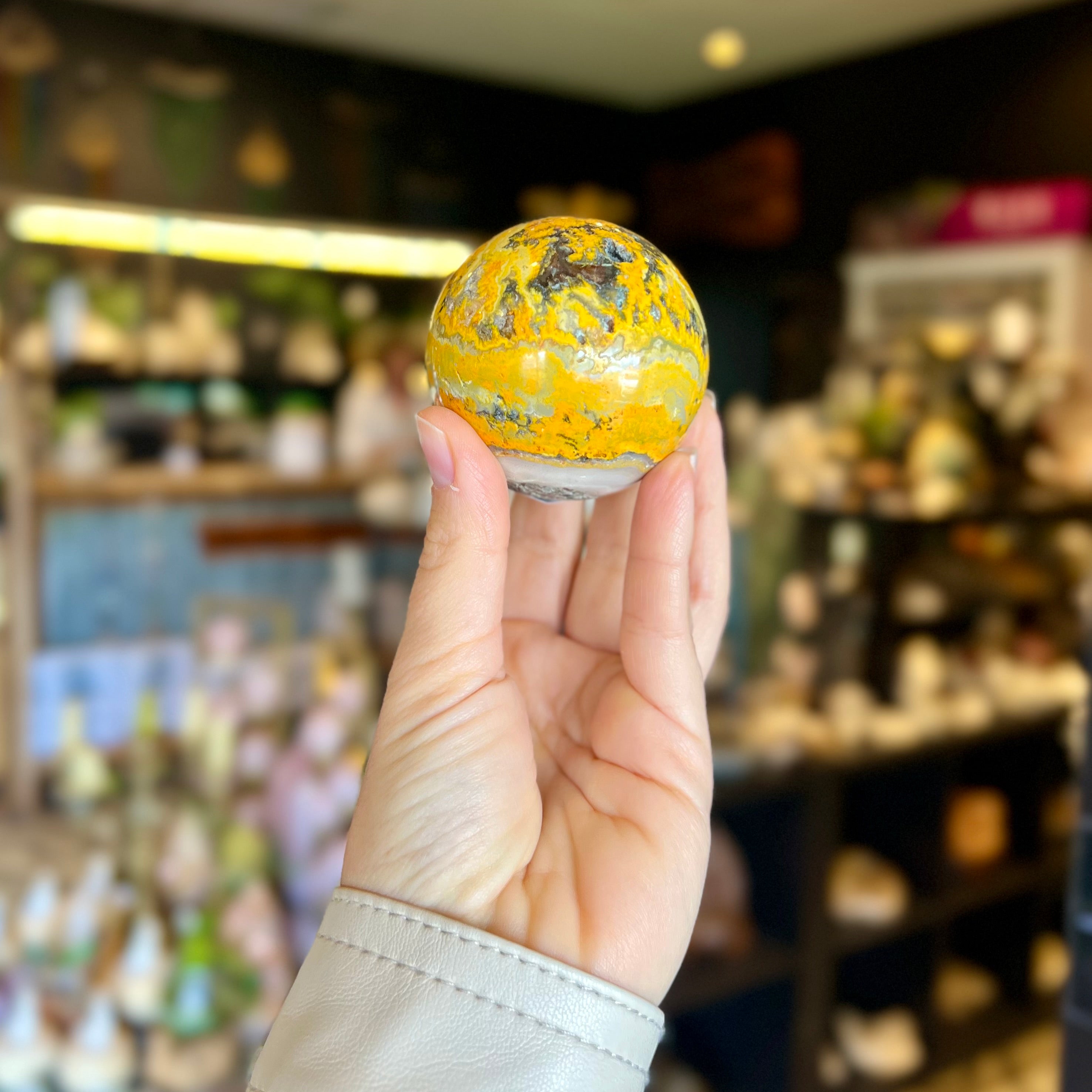 Bumble Bee Jasper Sphere