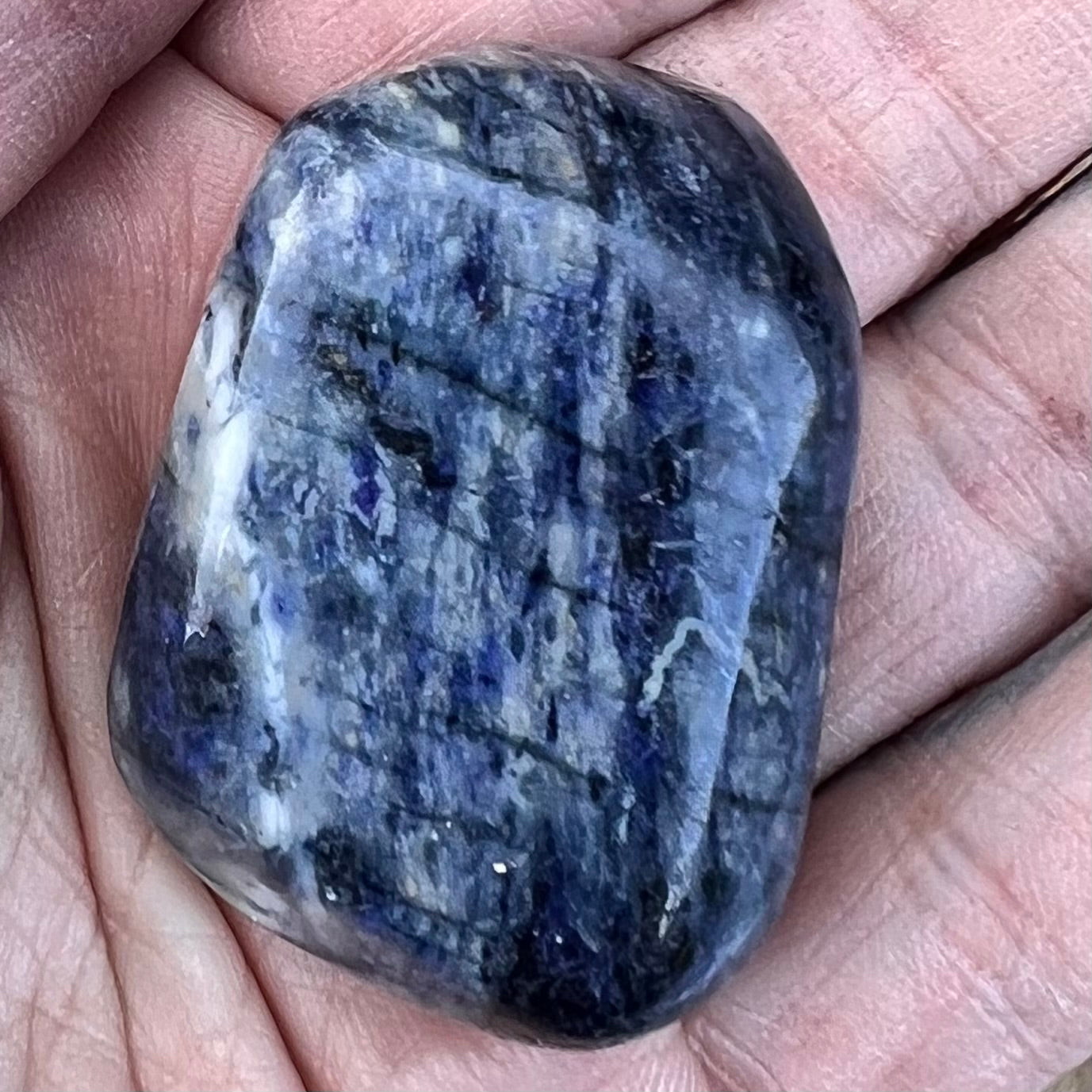 Self Expression ~ Sodalite Palm Stone
