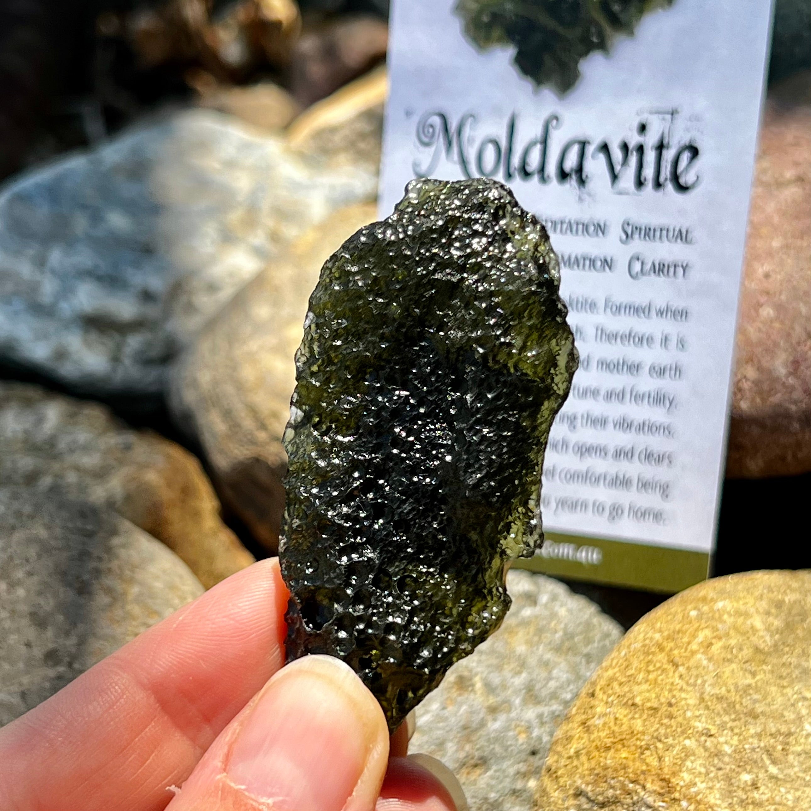 Raw Moldavite Specimen ~ RARE