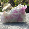 Rainbow Fluorite Dragon Head Carving