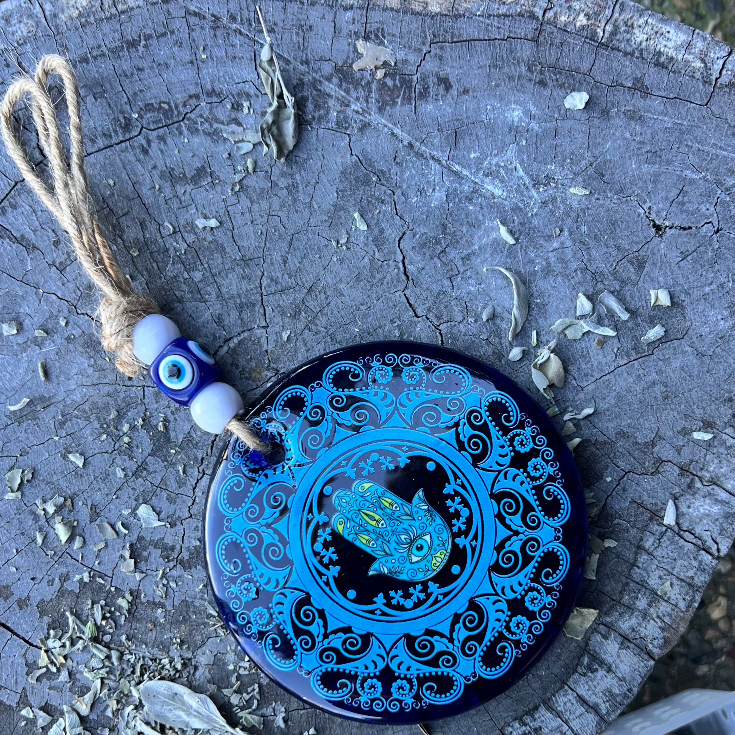 Hamsa Evil Eye Protection Talisman Hanger ~ Large