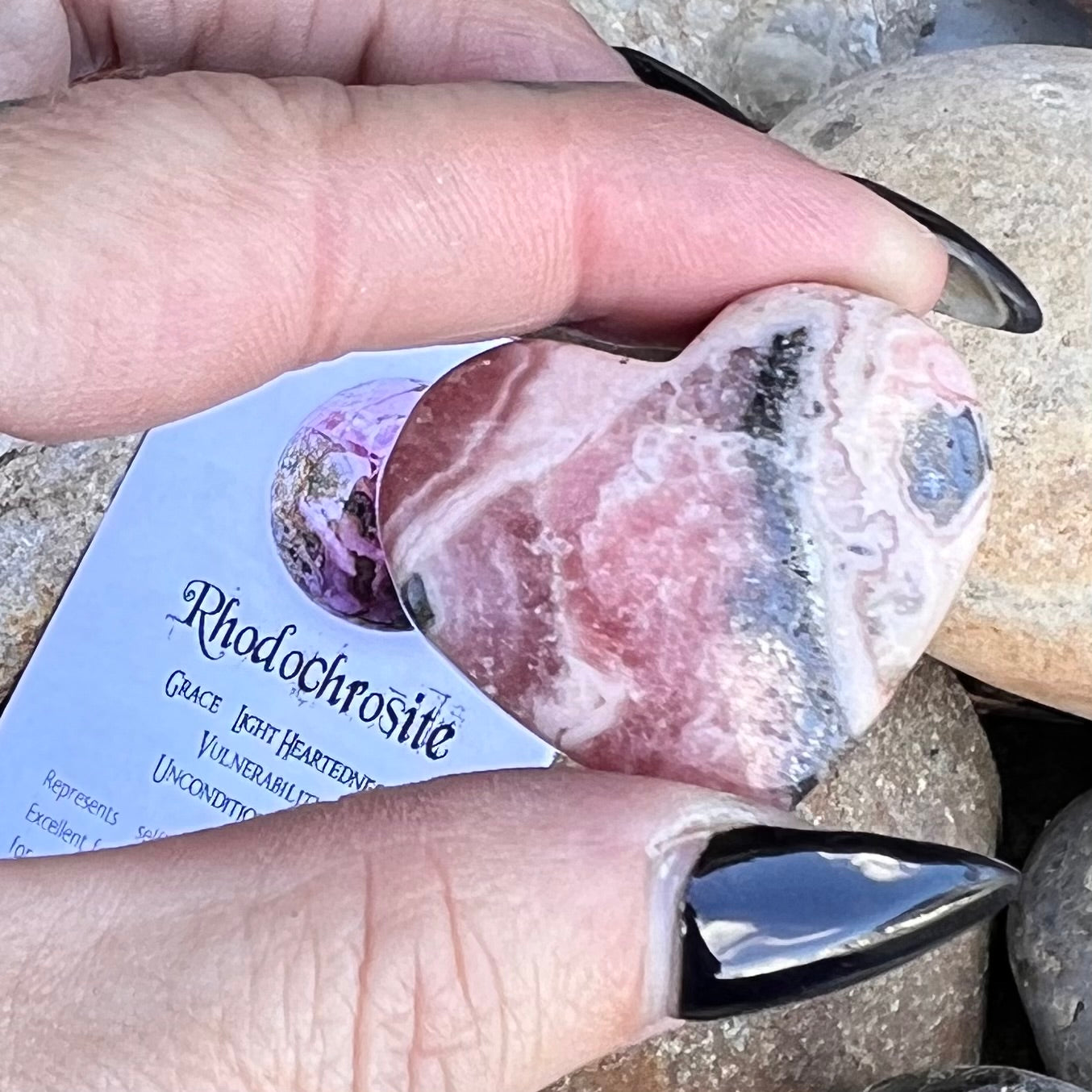 Rhodochrosite Heart ~ Specialty Boxed Crystal