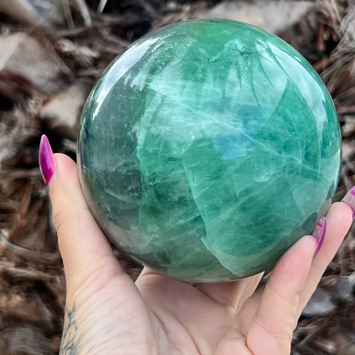 Rainbow Fluorite Sensational Sphere