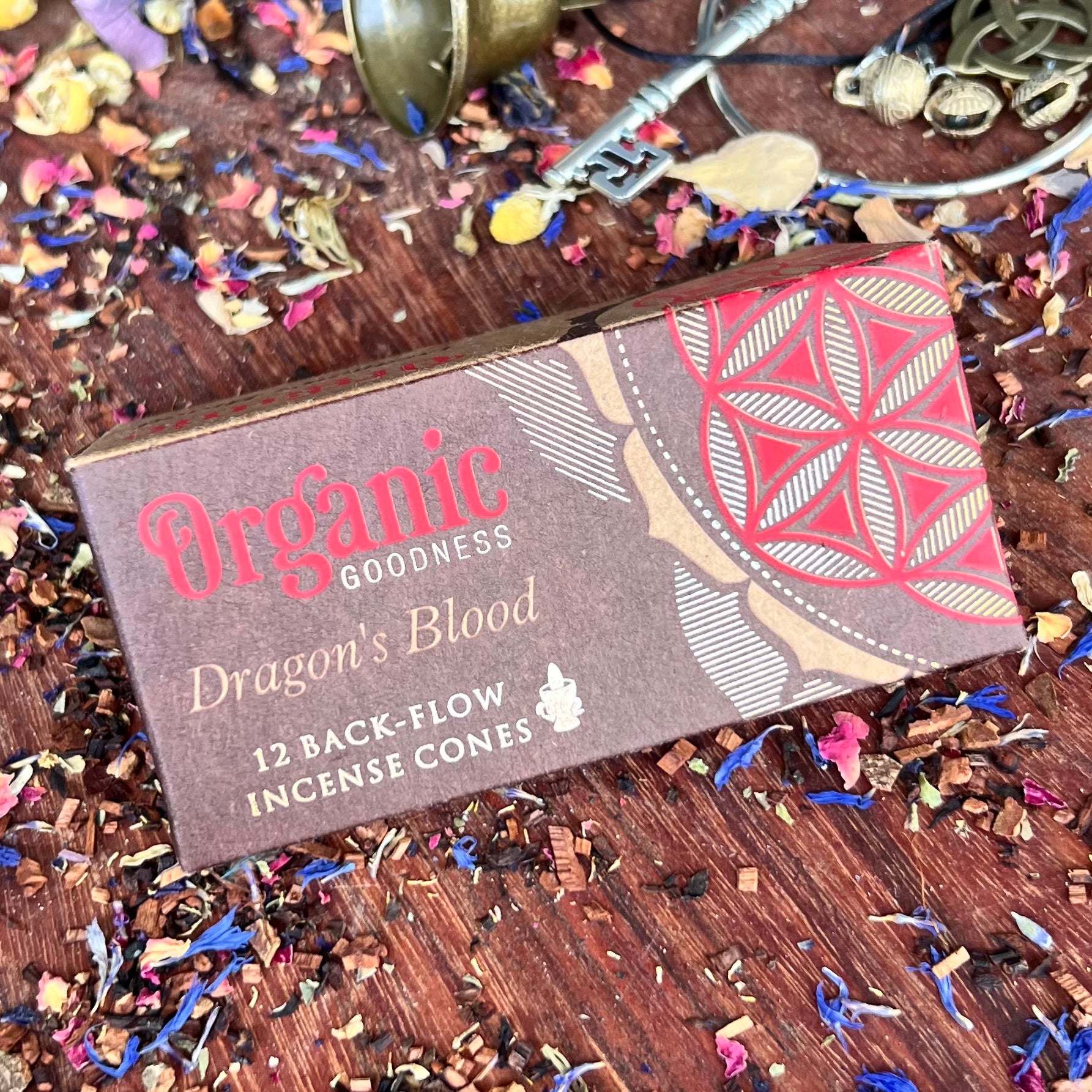 Dragons Blood Organic Goodness ~ 12 Back-flow Incense Cones