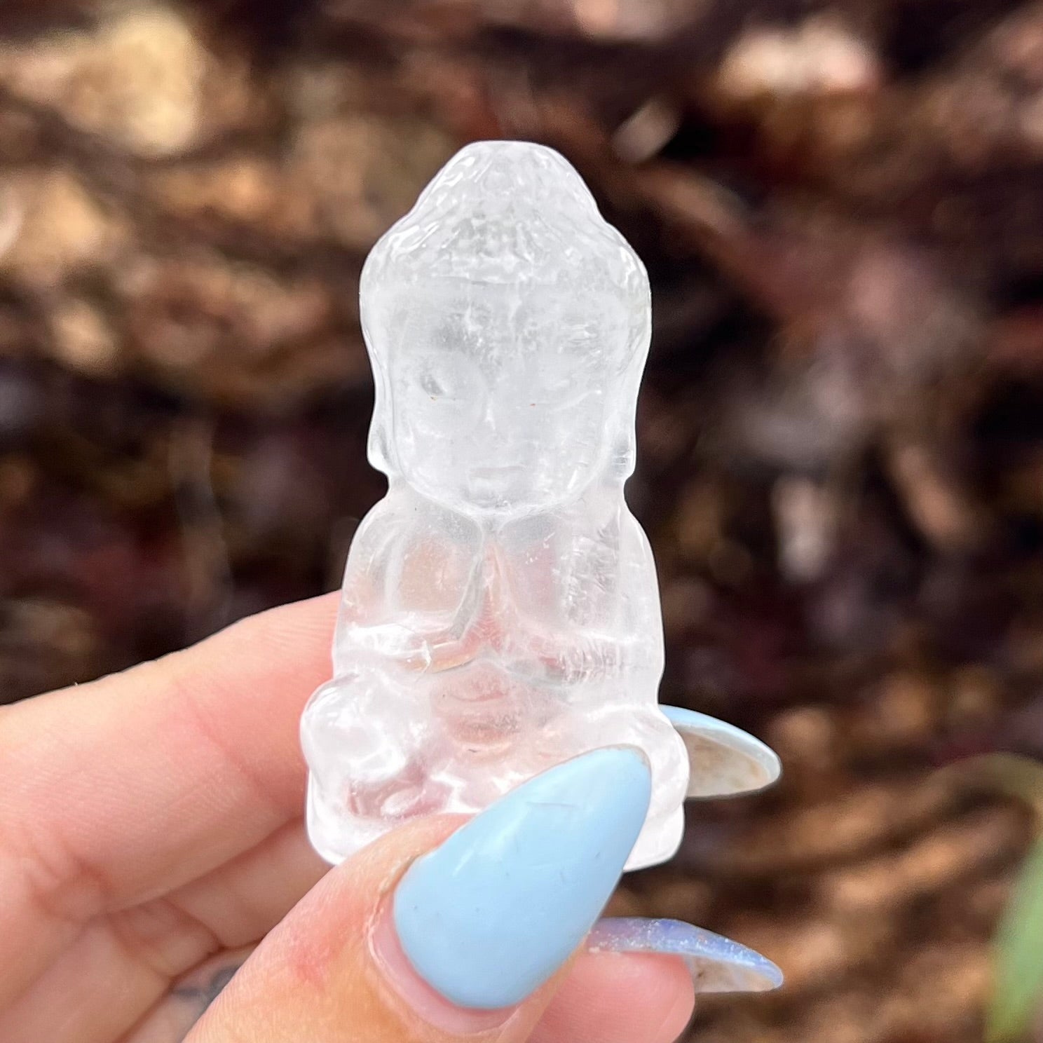 Tiny Buddah ~ Clear Quartz carving