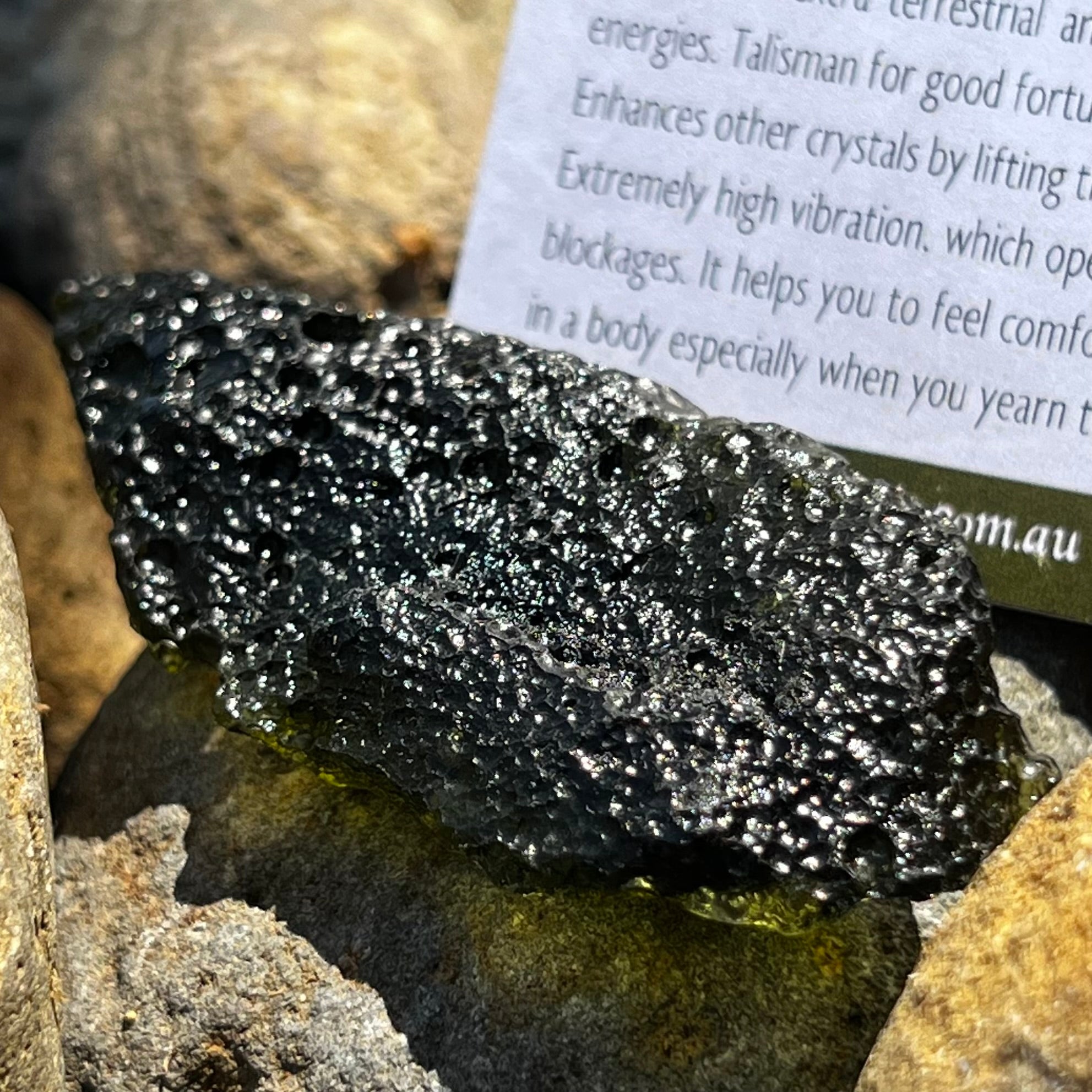 Raw Moldavite Specimen ~ RARE