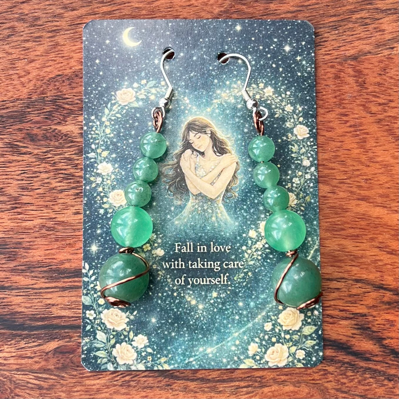 Muse Forged ~ Artesian Green Aventurine Earrings