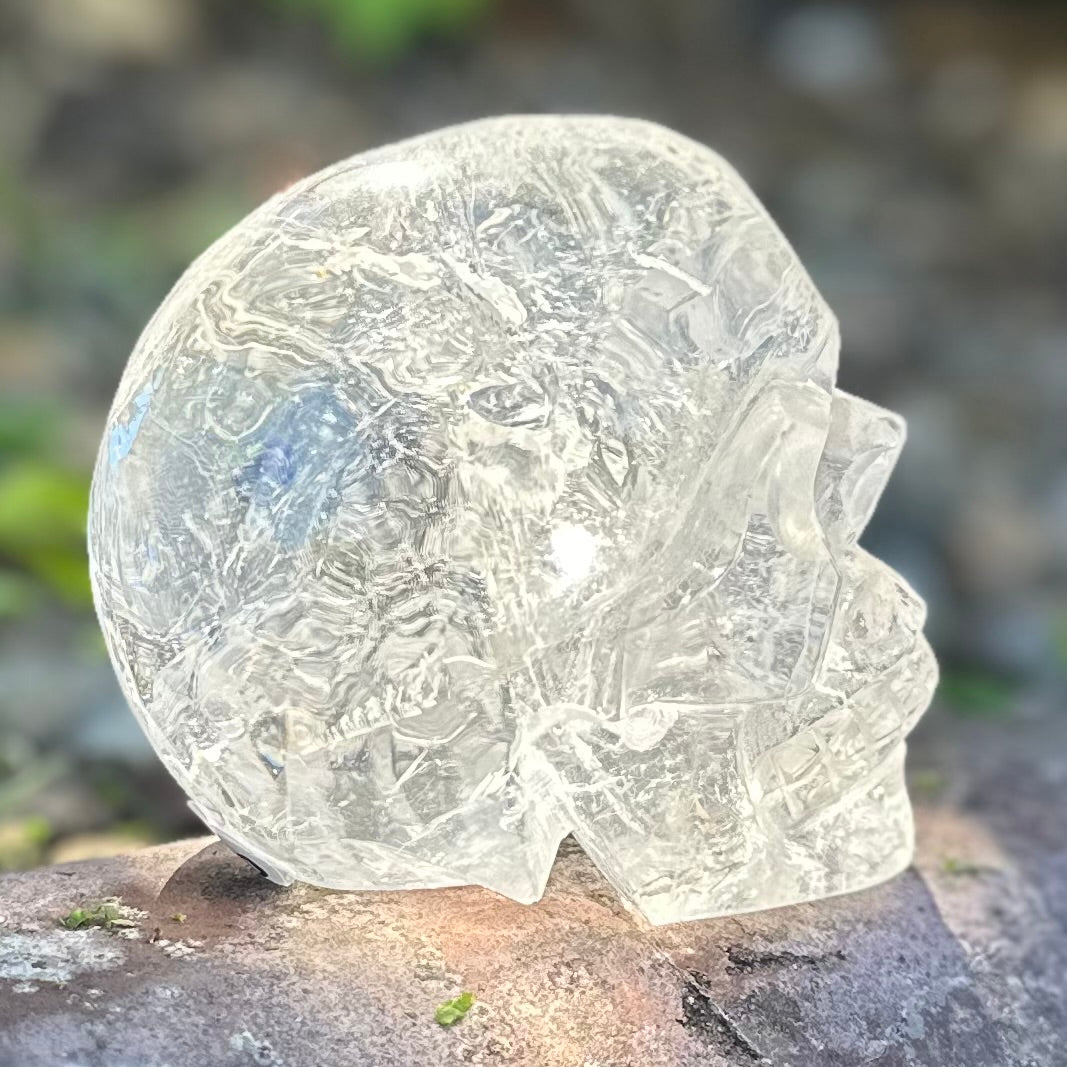 Clear Quartz Skull ~ Carving