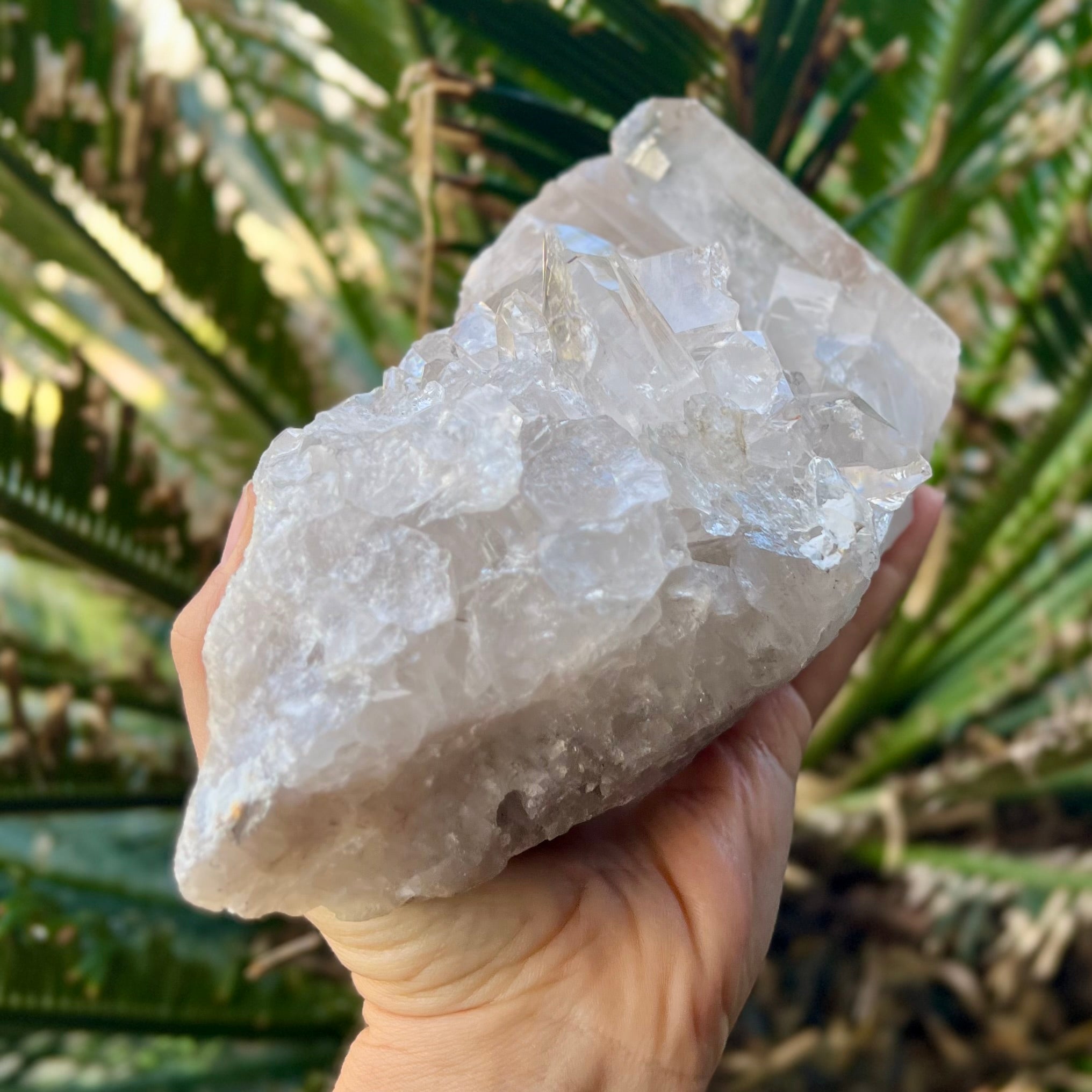 Clear Quartz Cluster on Stand
