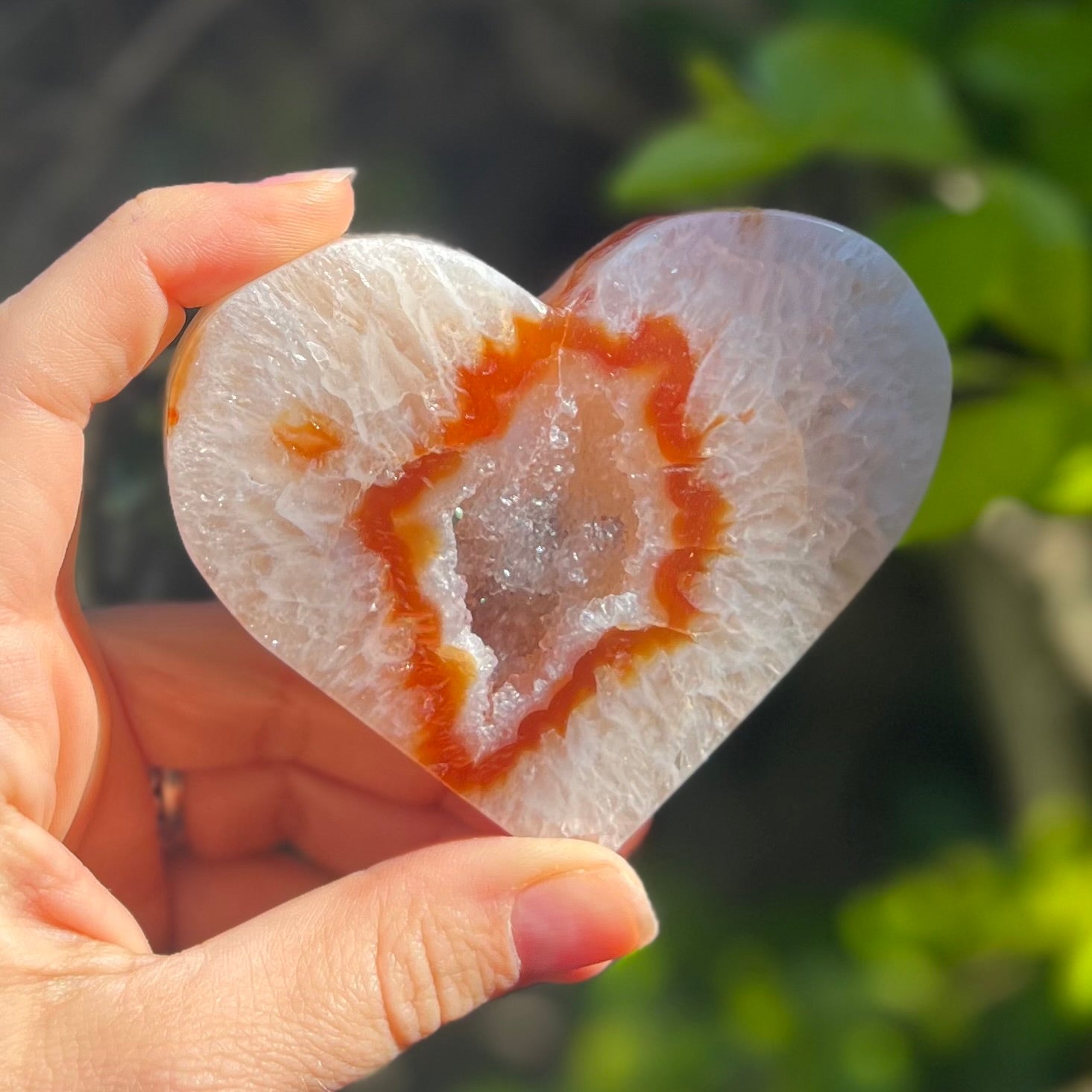 Carnelian Geode Heart