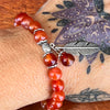 Carnelian Self Expression Bracelet with Feather Charm