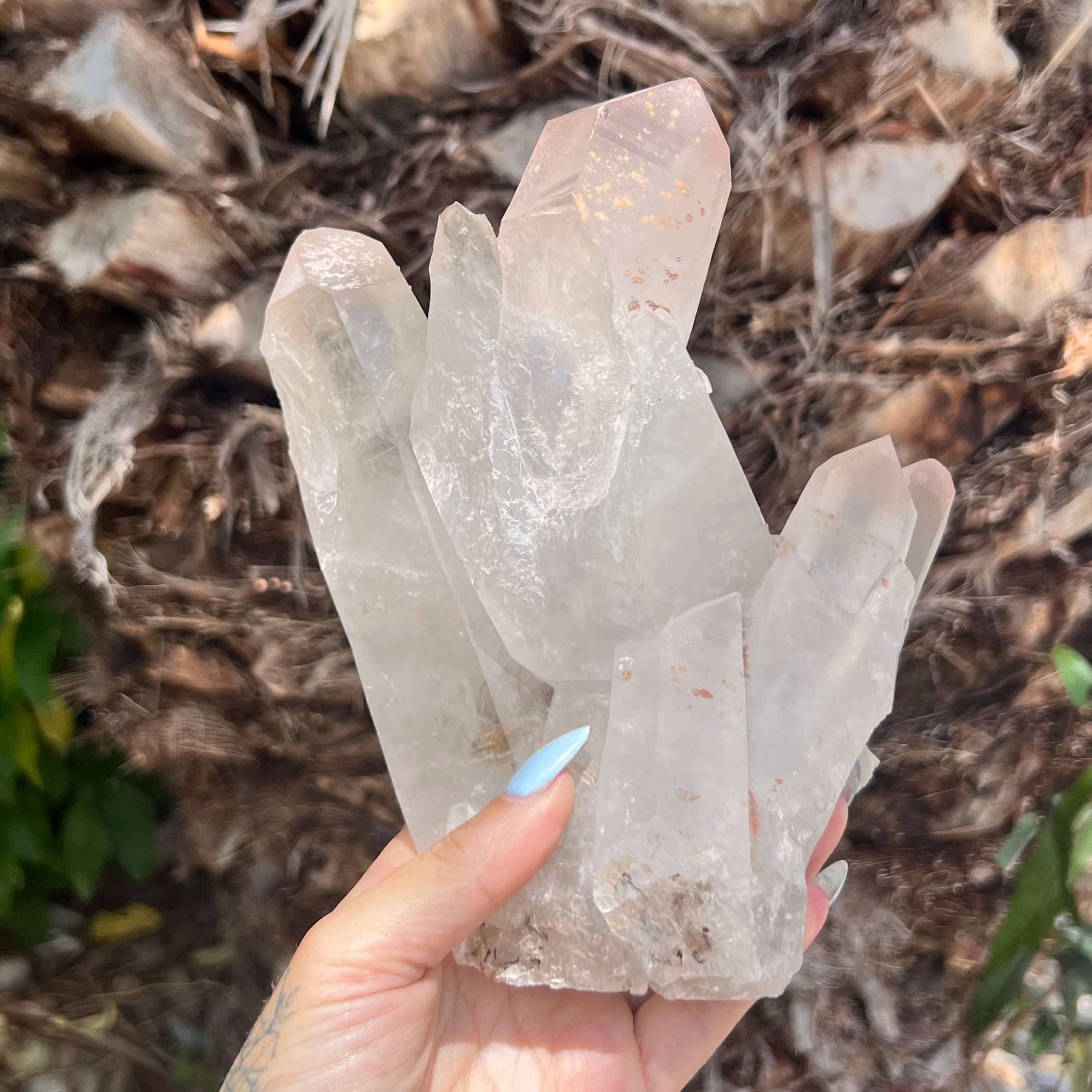 Raw Clear Quartz Natural Cluster of Points