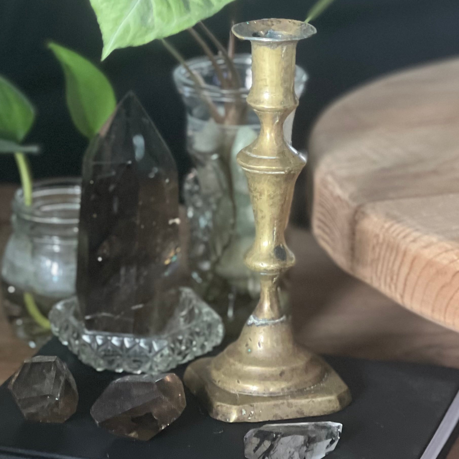 Boho Jungle ~ Vintage Brass Candle Holder