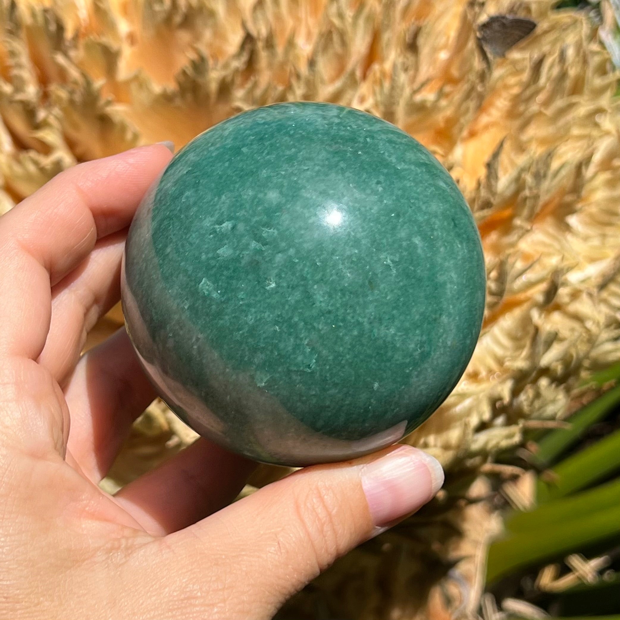 Green Strawberry Quartz Sphere