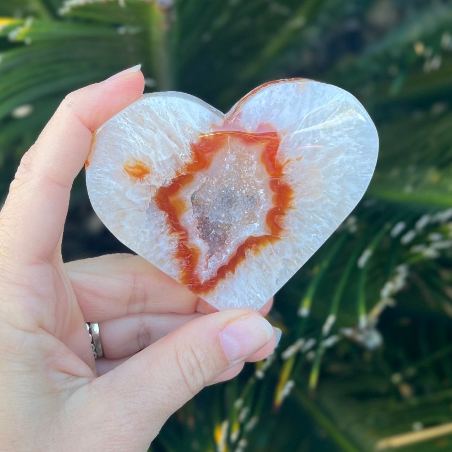 Carnelian Geode Heart