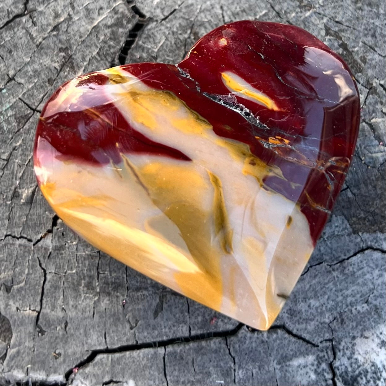 Mookaite Heart Carving