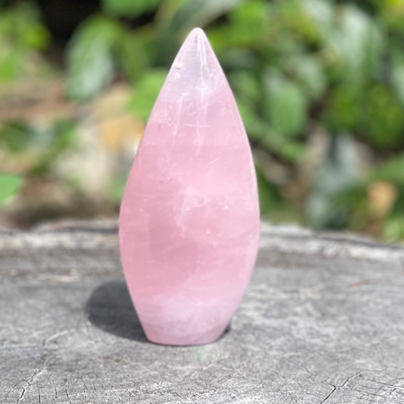 Rose Quartz Tear Drop Carving